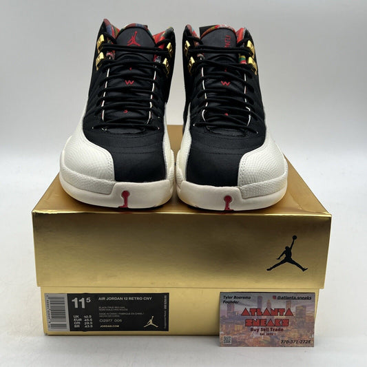 Size 11.5 - Air Jordan 12 Retro 2019 Chinese New Year White Black (CI2977-006)