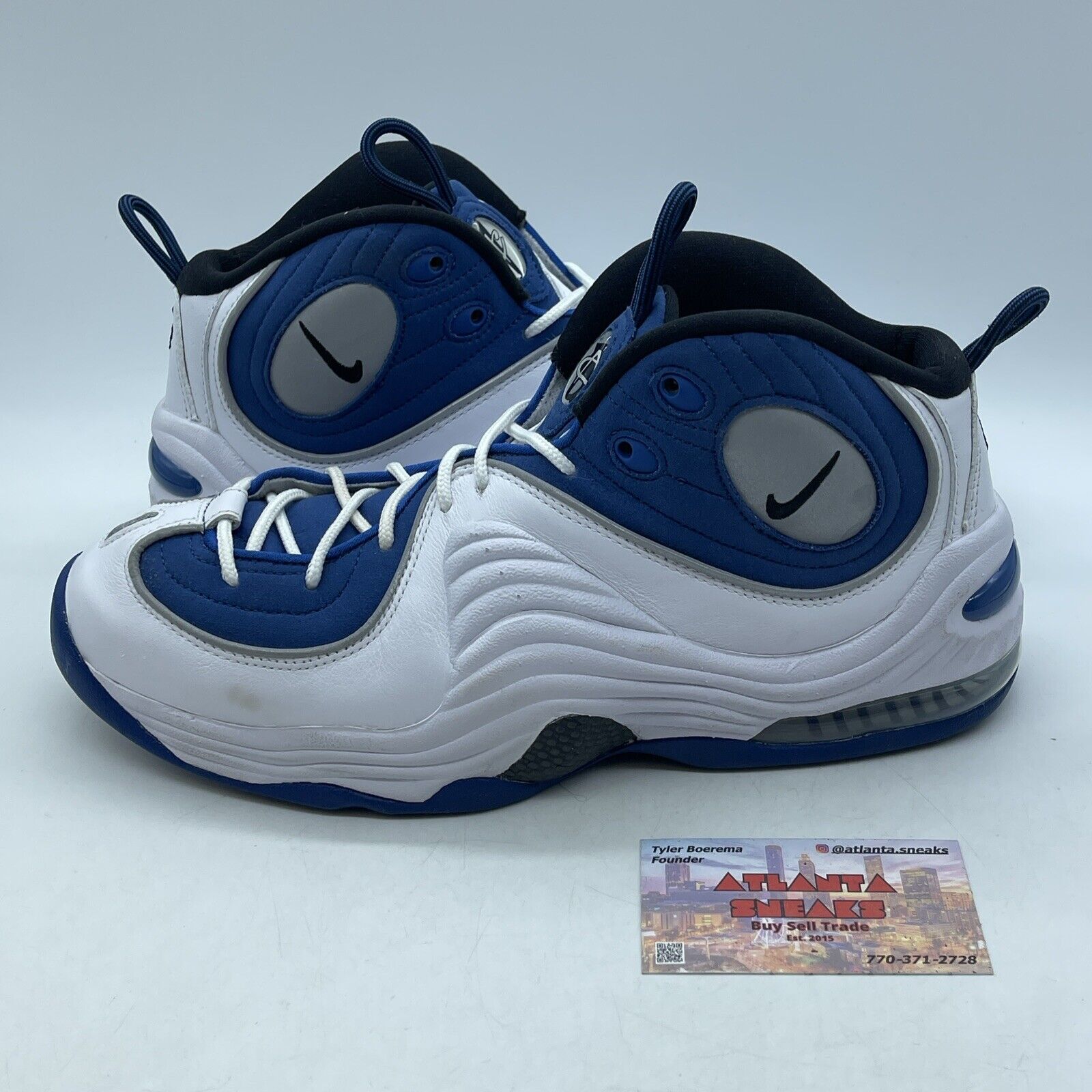 Size 10 - Nike Air Penny 2 QS 2023 Atlantic Blue White Suede  (FN4438-400)