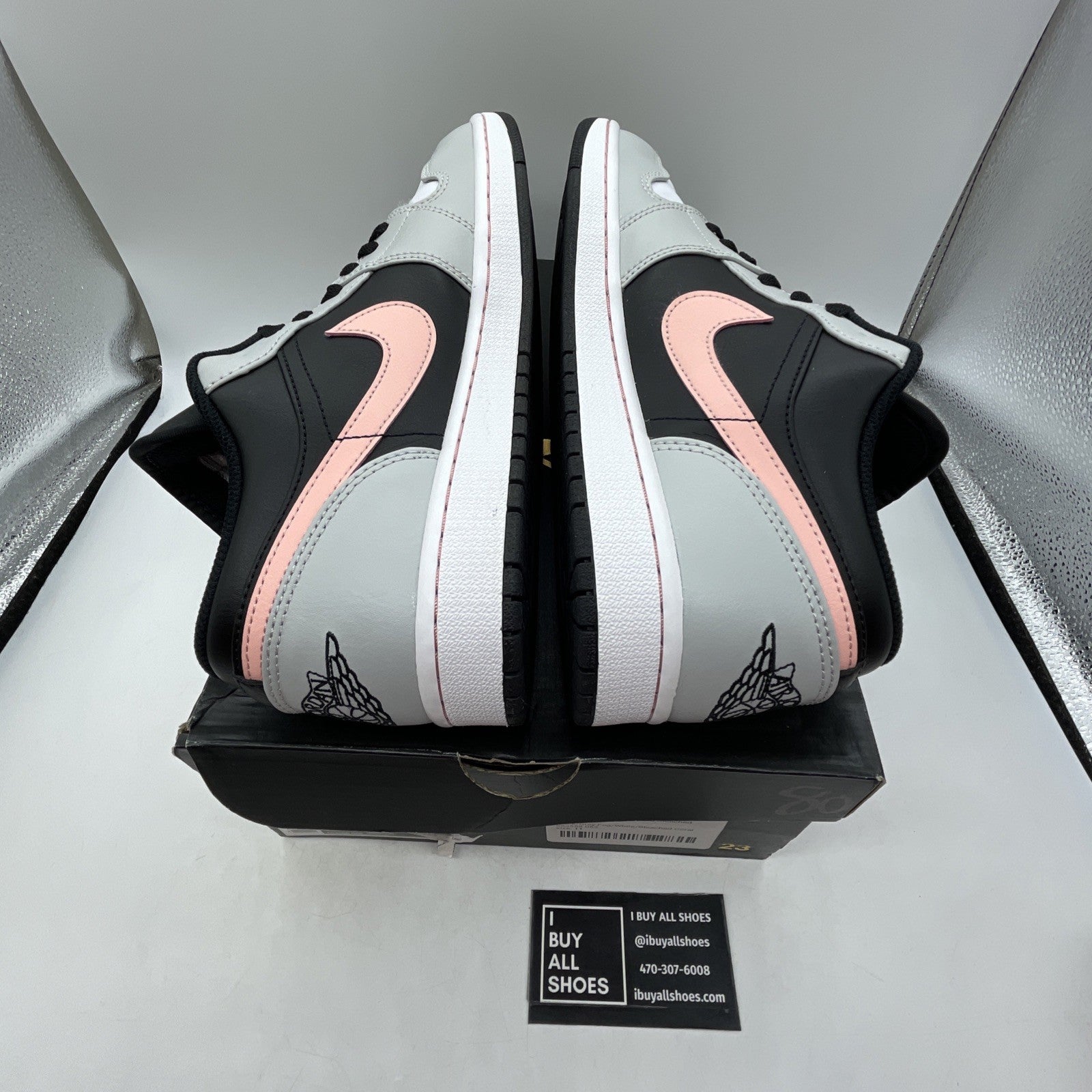 Size 11 - Air Jordan 1 Low Grey Fog Bleached Coral (553558-062)