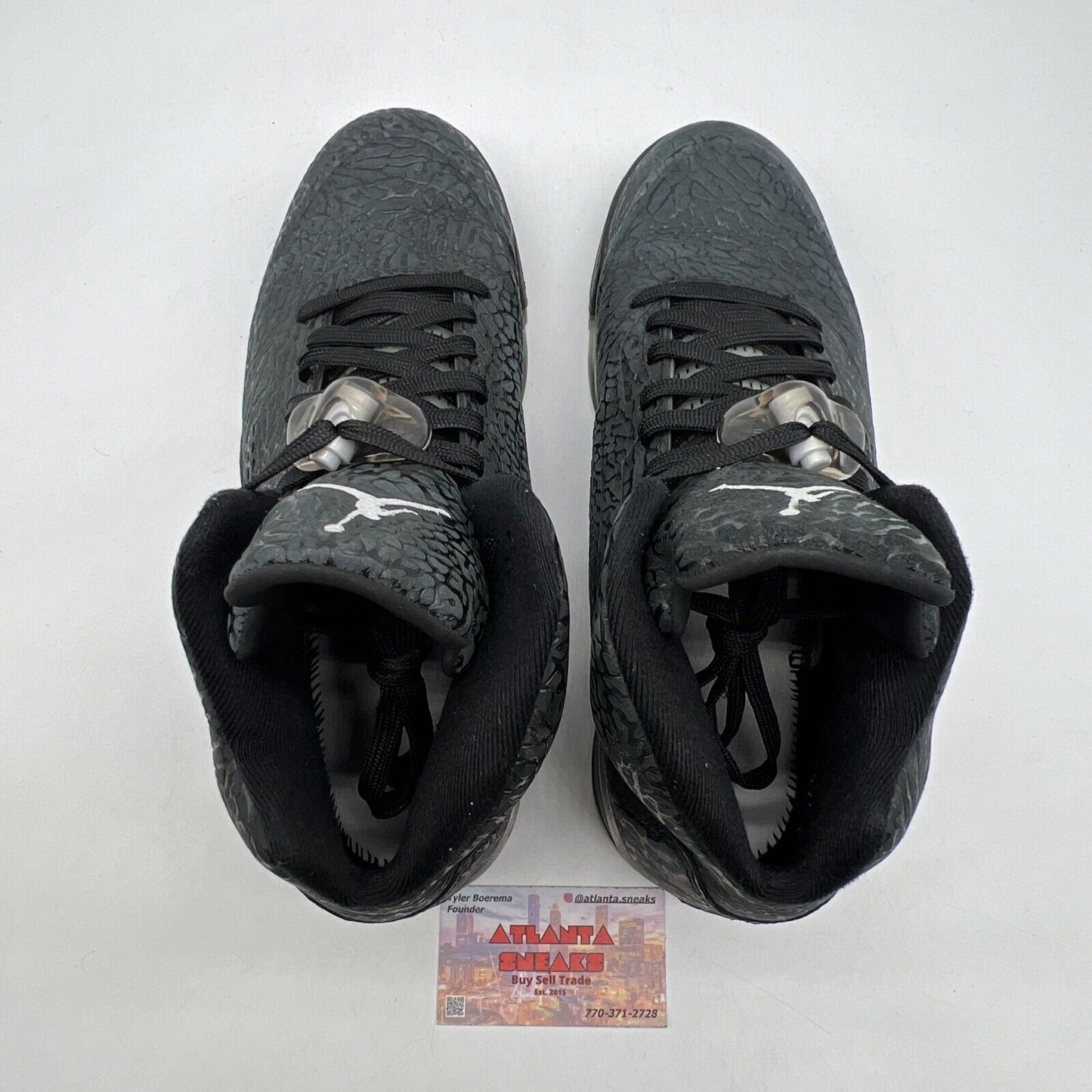 Size 11.5 - Air Jordan 5 Retro 3Lab5 Elephant Print Grey Leather (599581-003)