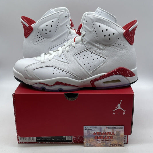 Size 8.5 - Jordan 6 White and University Red 2022 White Leather (CT8529-162)