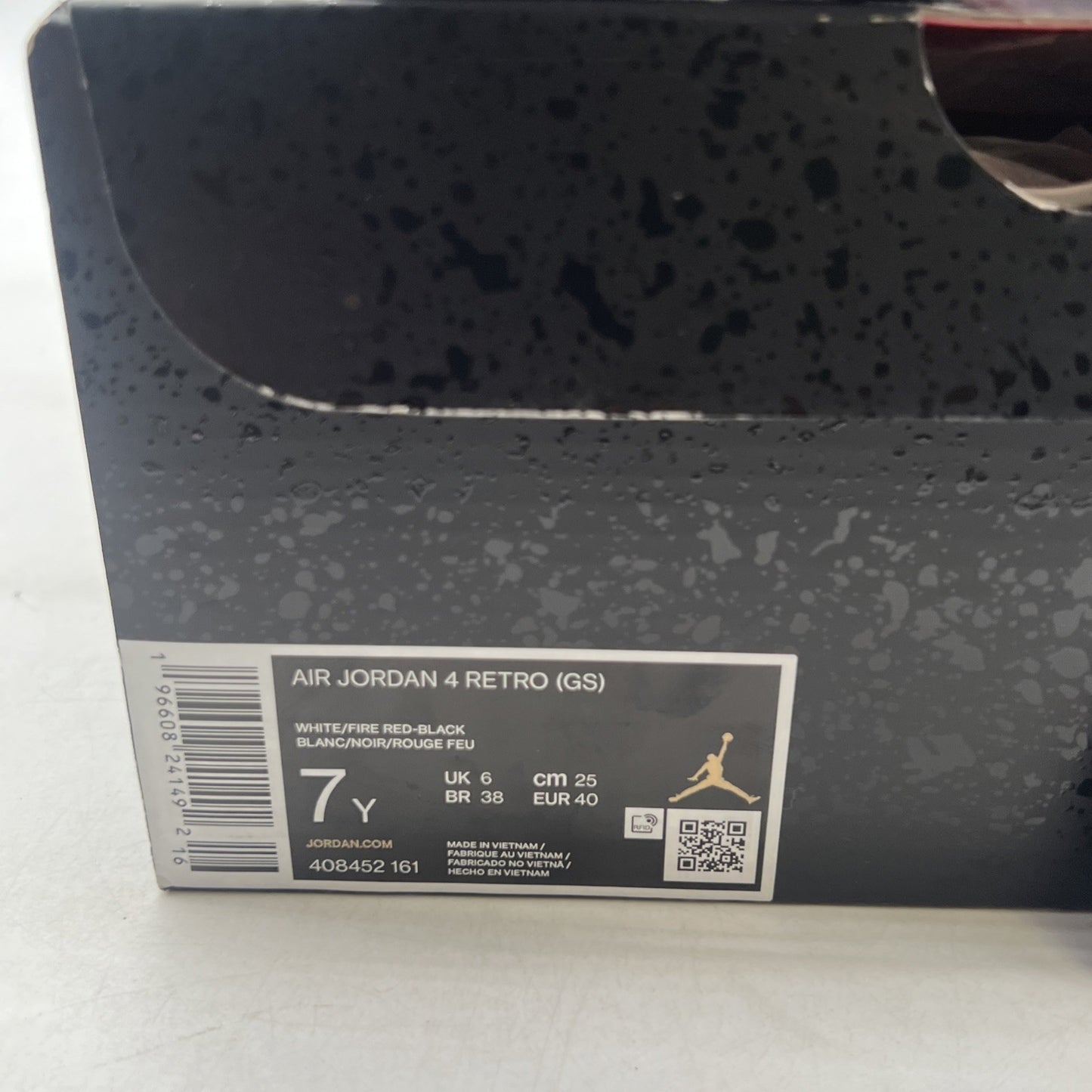 Size 7Y - Air Jordan 4 Retro Mid Red Cement (408452-161)