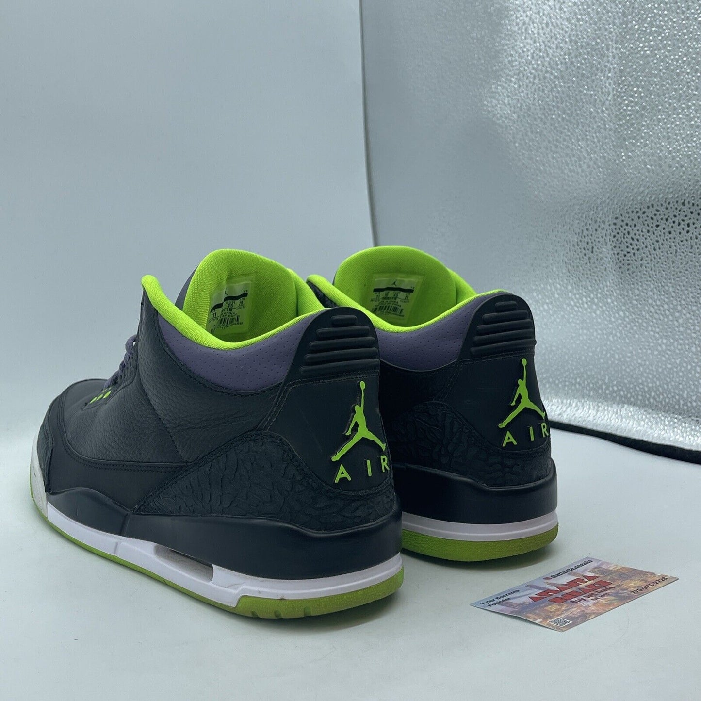 Size 11 - Air Jordan 3 Retro Joker Green Black White Leather (136064-018)