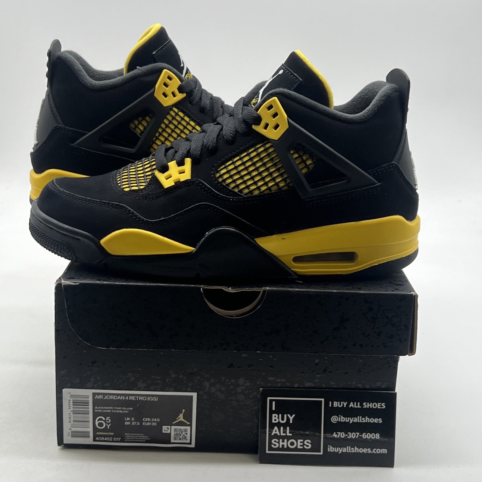 Size 6.5 - Air Jordan 4 Retro Mid Thunder (408452-017)
