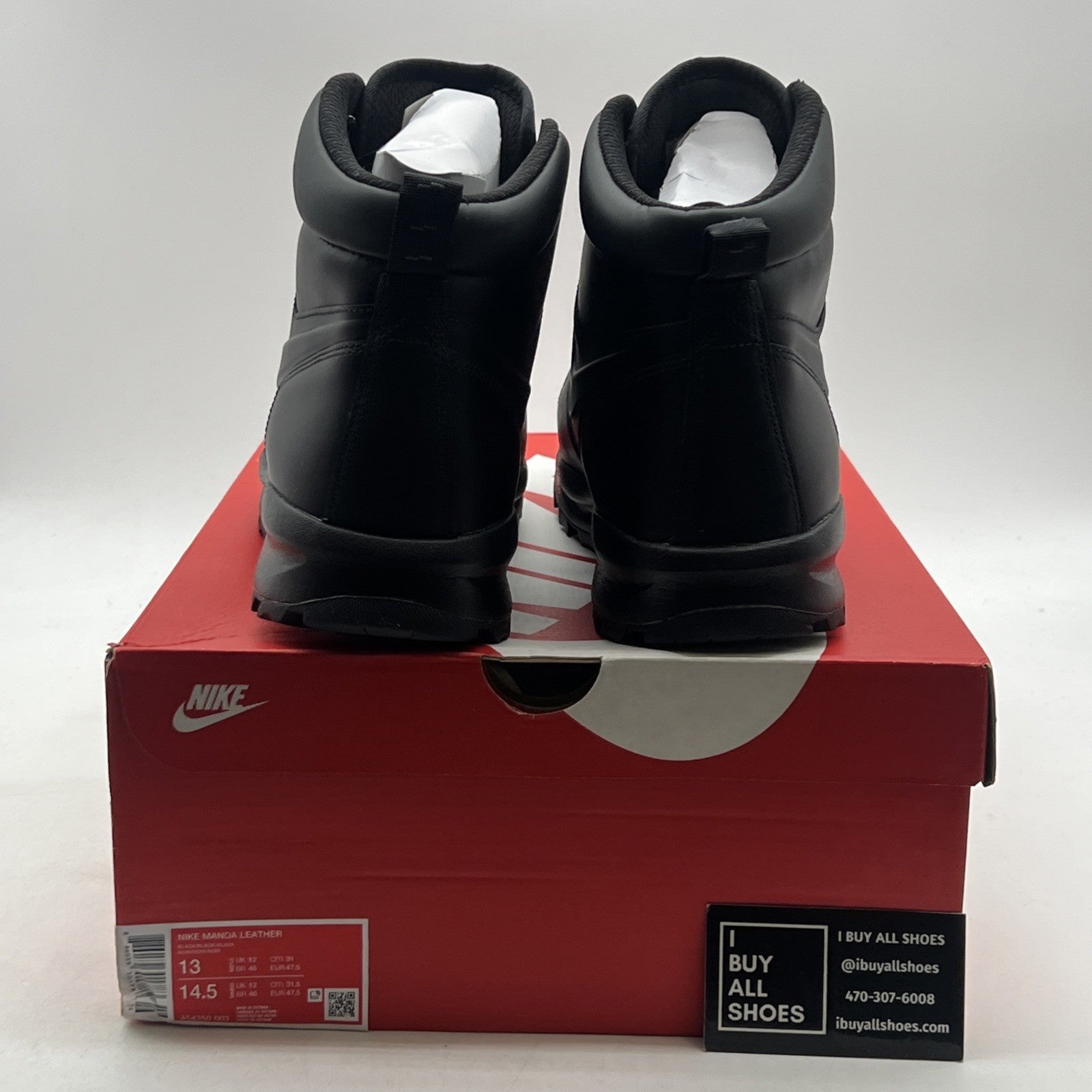 Size 13 - Nike Manoa Leather Black (454350-003)
