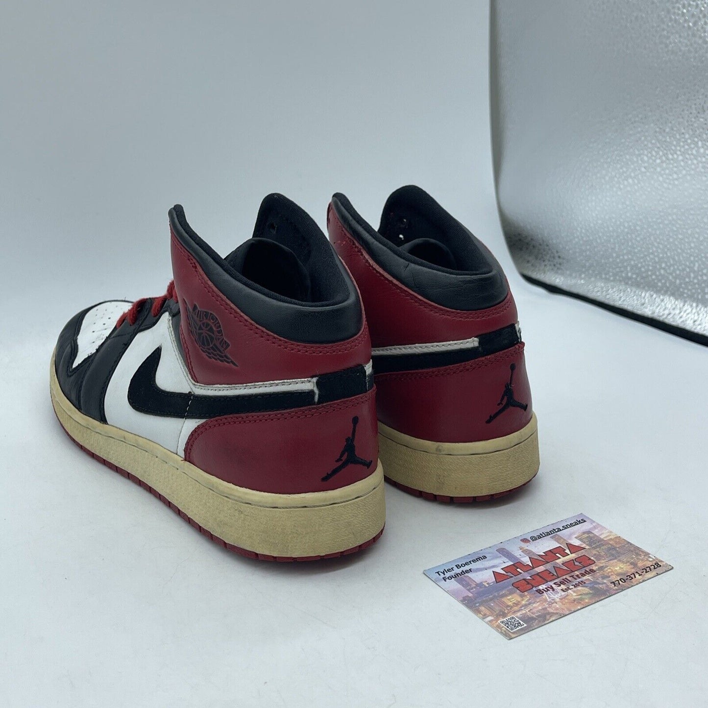 Size 5.5Y - Air Jordan 1 Retro Old Love White Red Black Leather (307383-102)