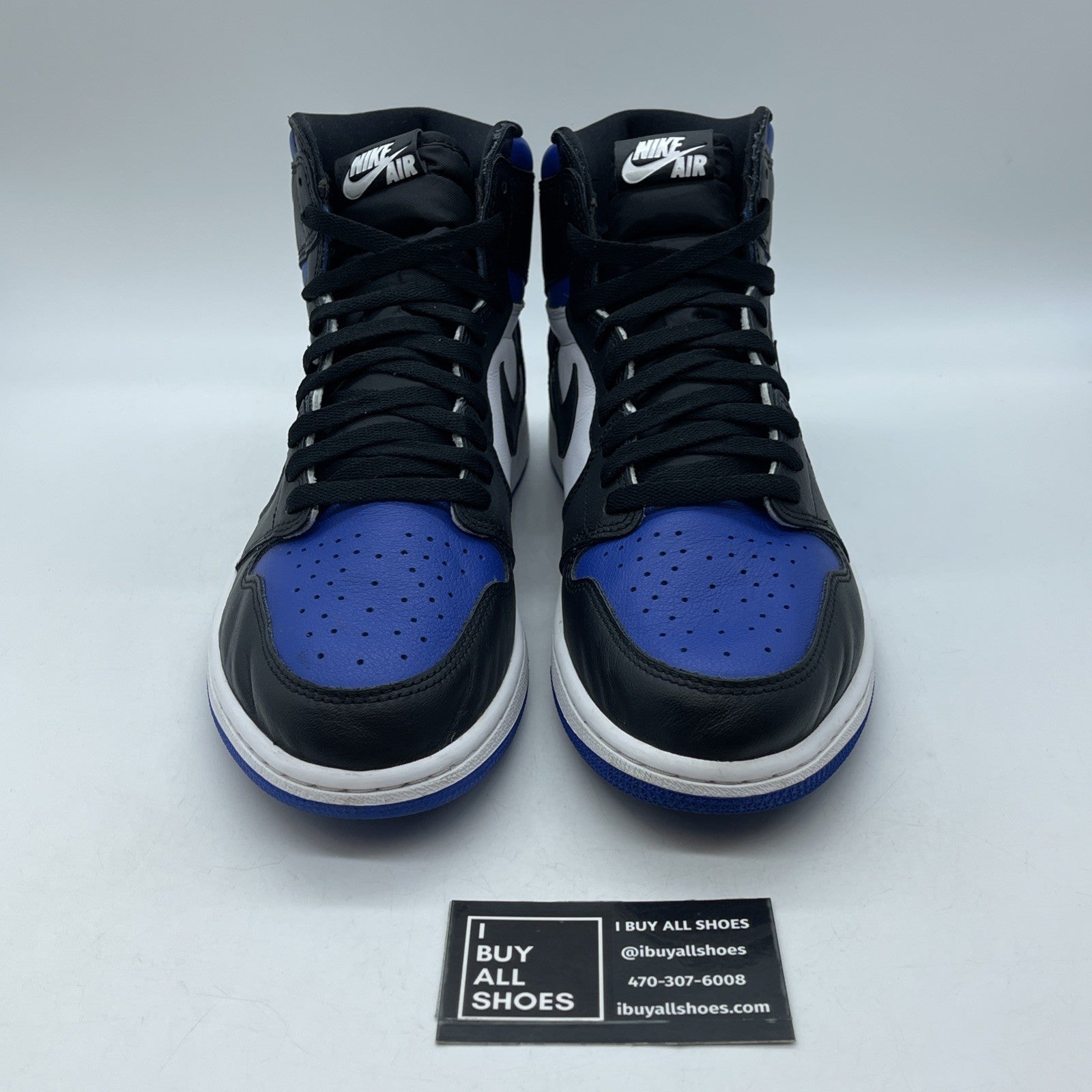 Size 11.5 - Jordan 1 Retro OG High Royal Toe Blue Black Leather (555088-041)