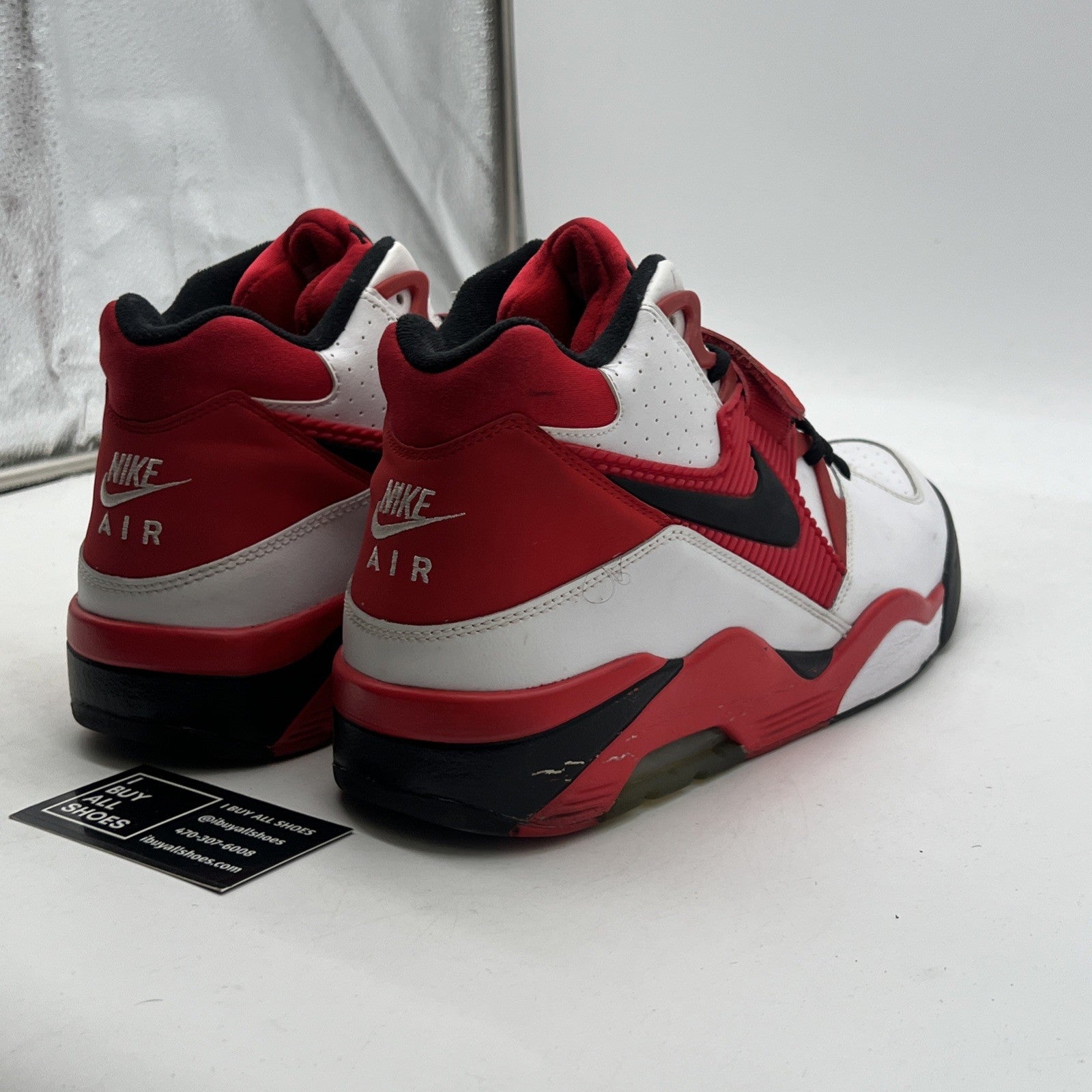 Size 13 - Nike Air Force 180 White University Red (310095-106)