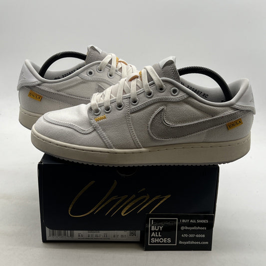 Size 9.5 - Jordan 1 KO x Union LA Low White Neutral Grey (DO8912-101)