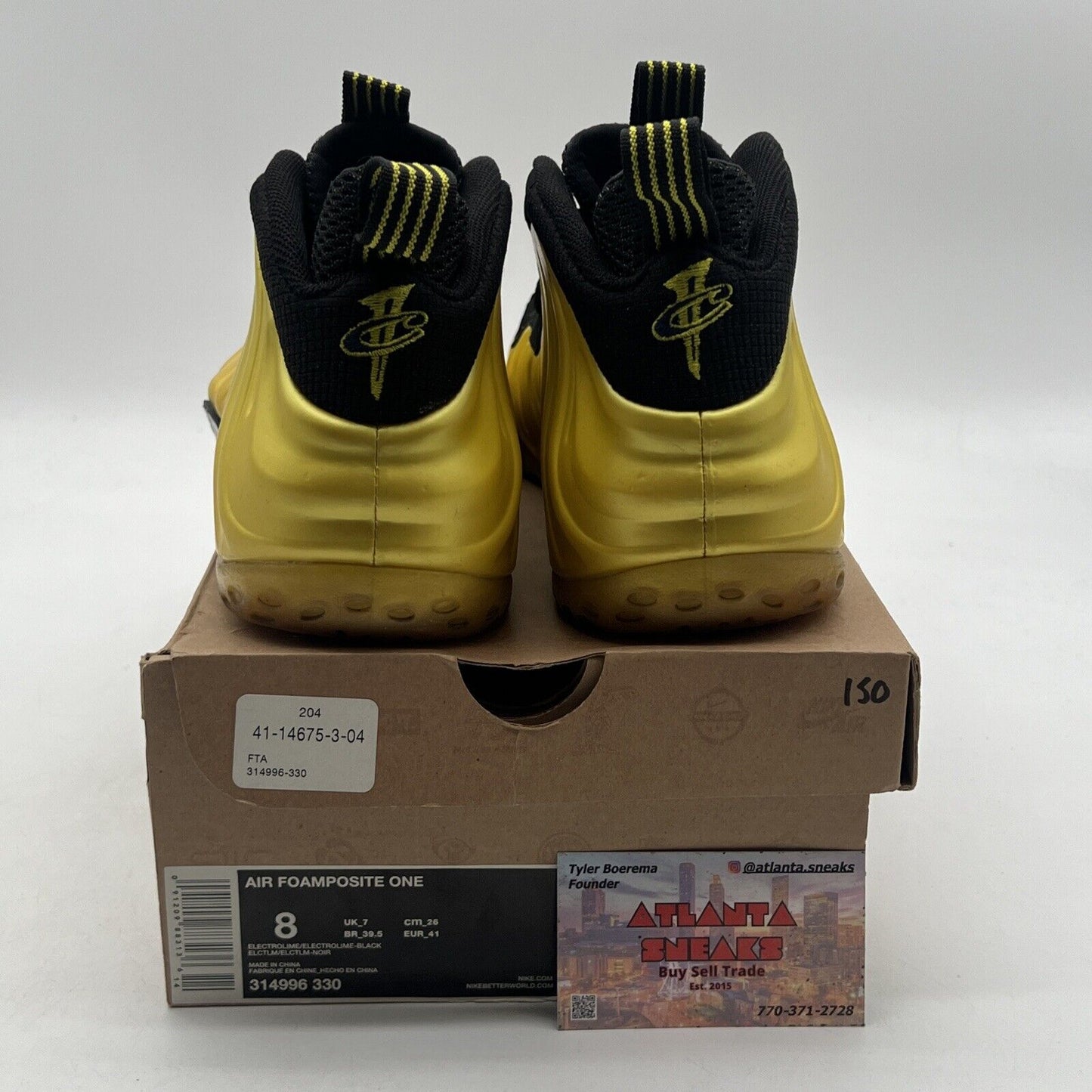 Size 8 - Nike Air Foamposite One Electrolime (314996-330)