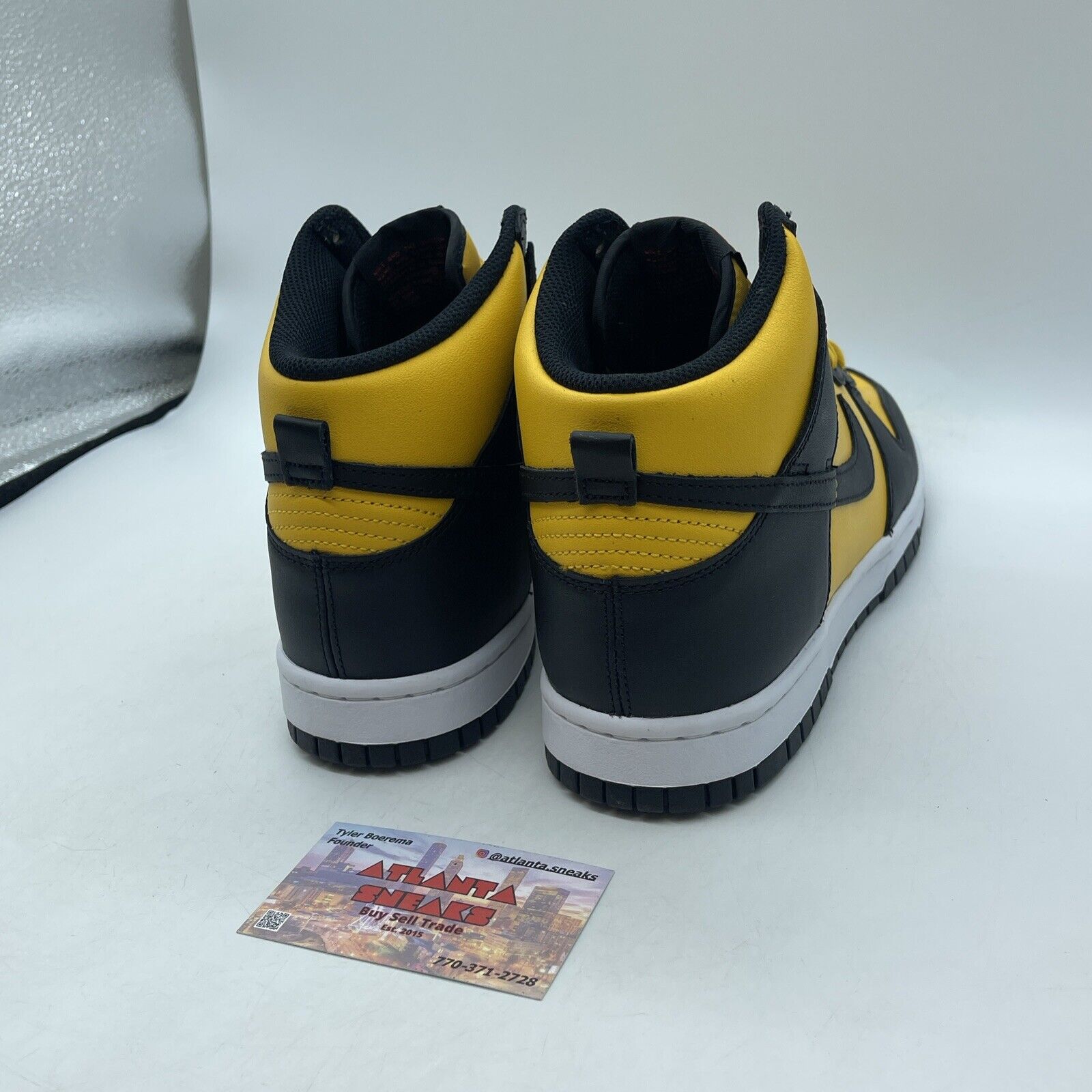 Size 8.5 - Nike Dunk Retro High Bruce Lee Yellow Black White Leather (DD1399-700