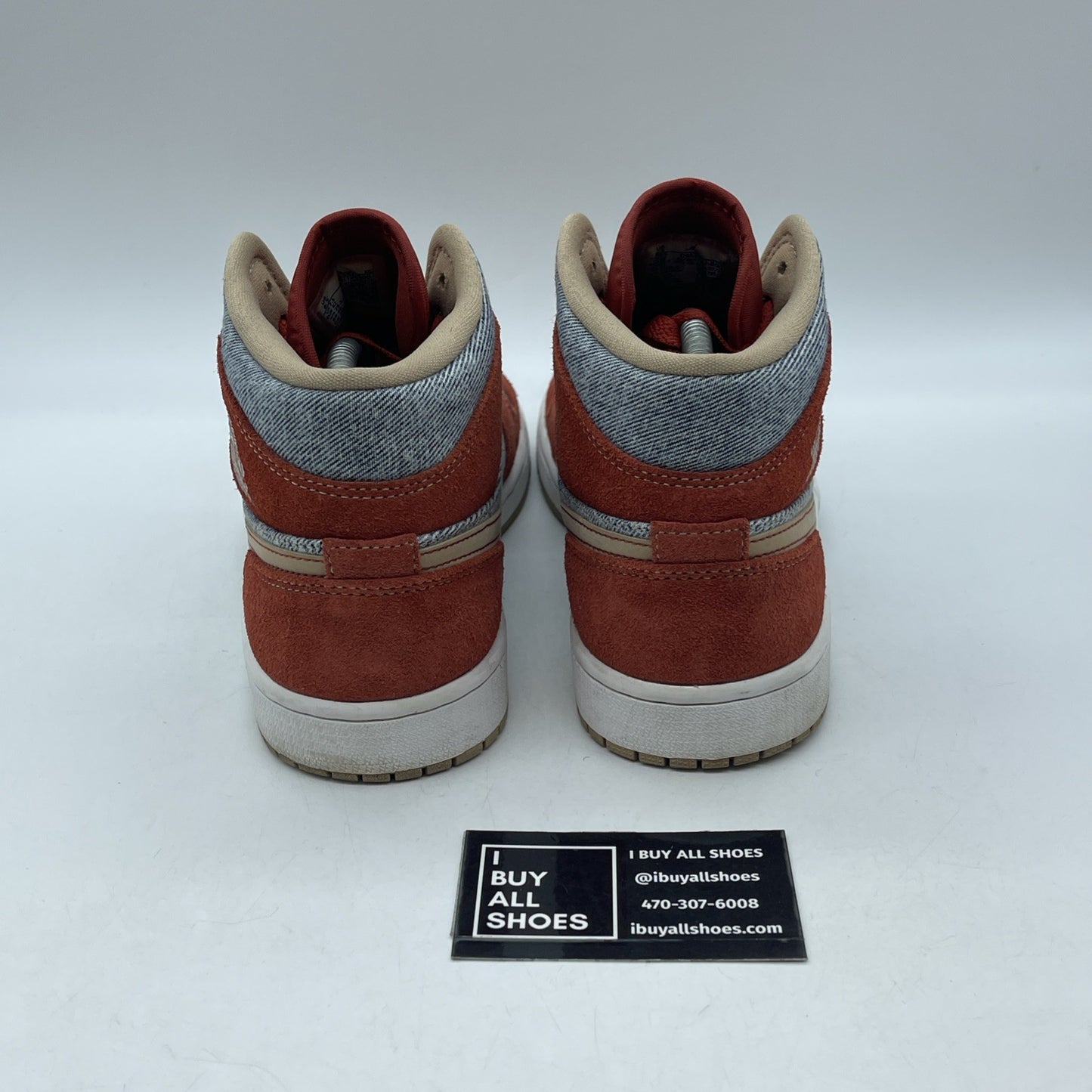 Size 8.5 - Air Jordan 1 Mid Denim Red Blue Brown Suede (DM4352-600)
