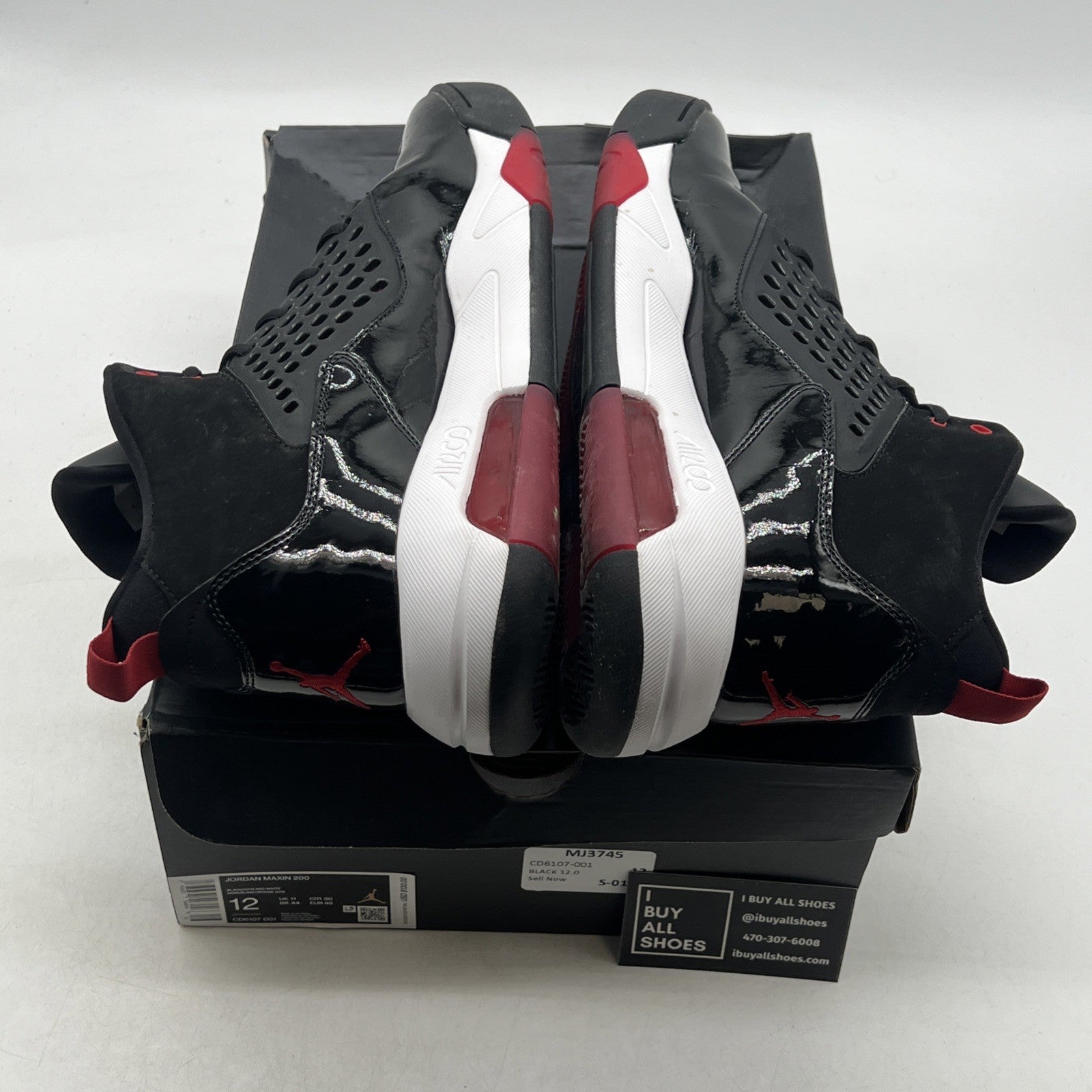 Size 12 - Jordan Maxin 200 Black Gym Red (CD6107-001)