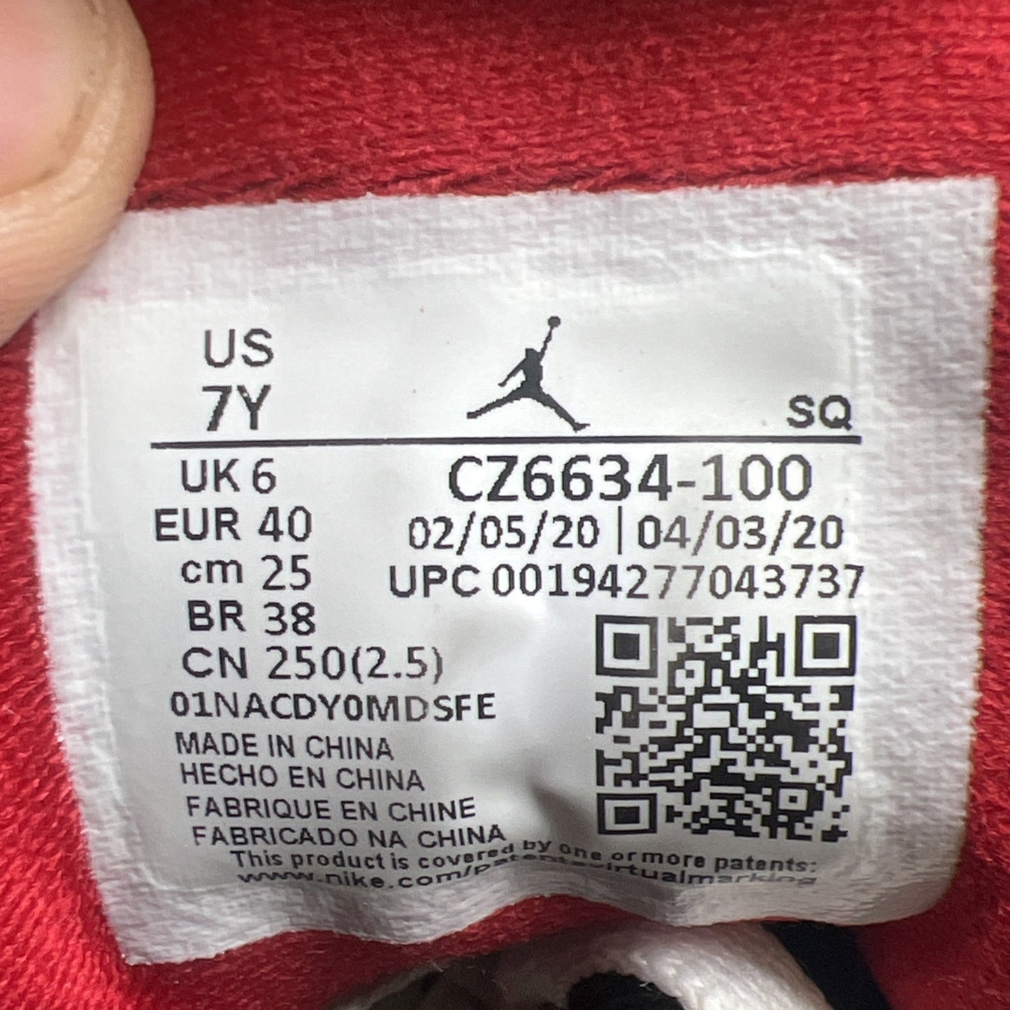 Size 7Y - Air Jordan 3 Retro Denim SE Fire Red 2020  (CZ6634-100)
