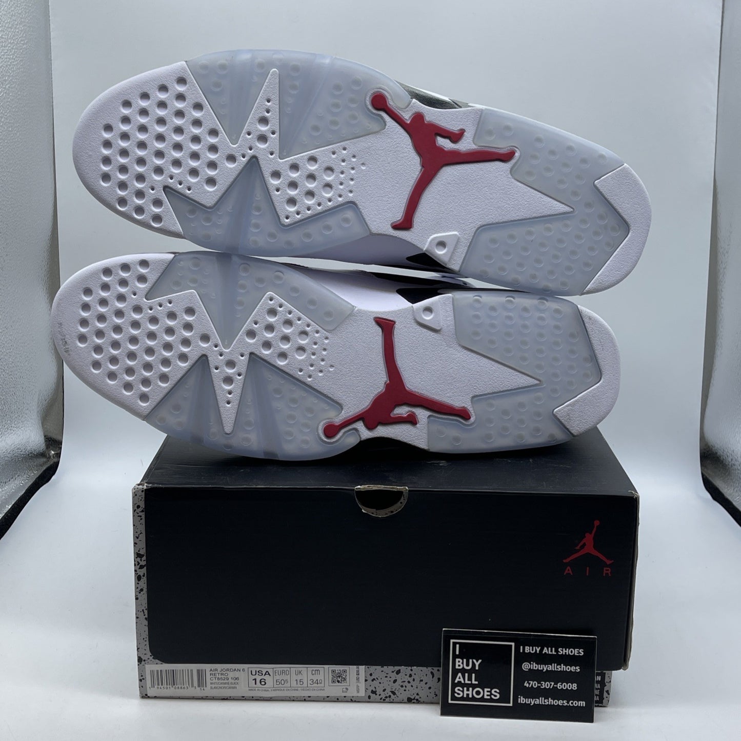 Size 16 - Jordan 6 Retro OG Mid Carmine Red White Leather Suede (CT8529-106)