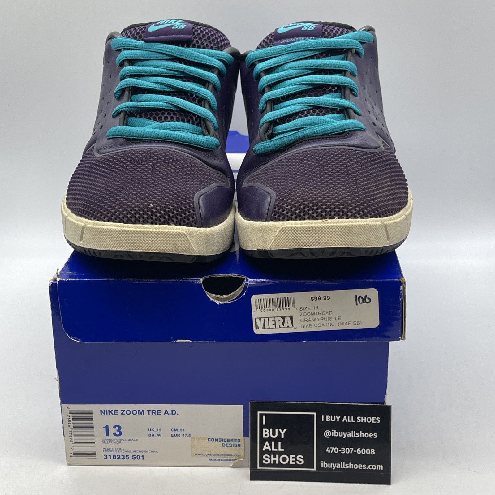 Size 13 - Nike Zoom Tre A.D. Grand Purple (318235-501)