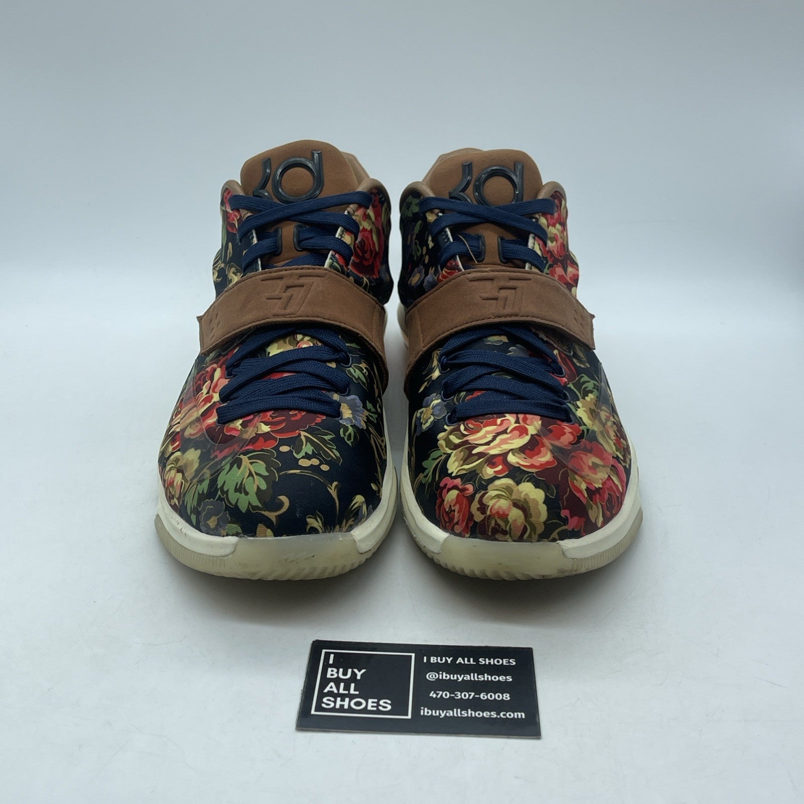 Size 11 - Nike KD 7 EXT QS Floral Brown Suede Leather (726438-400)