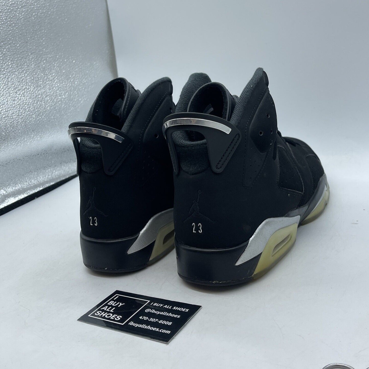Size 10.5 - Jordan 6 Retro Mid Chrome Black Silver Suede (DX2836-001)