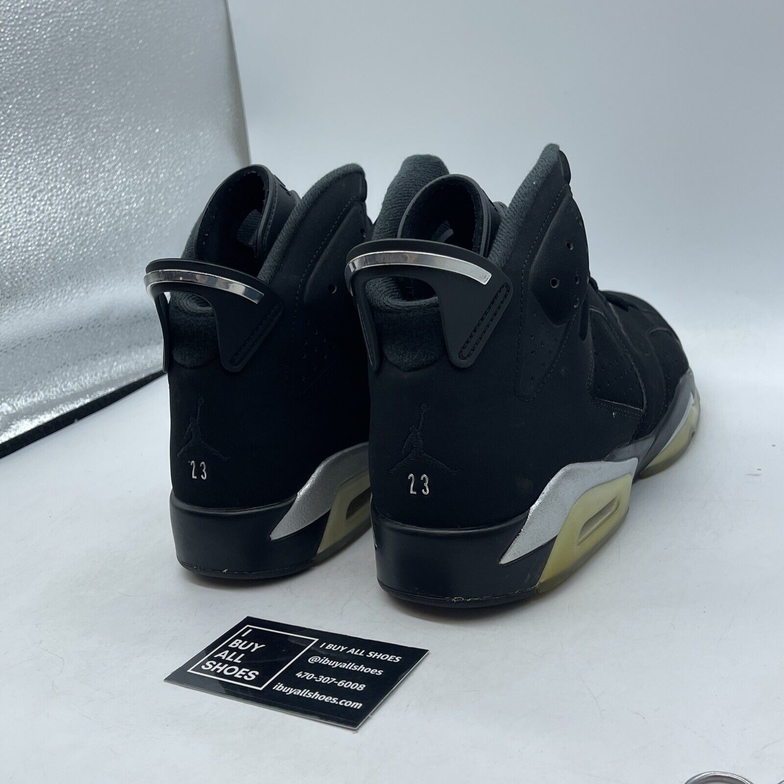 Size 10.5 - Jordan 6 Retro Mid Chrome Black Silver Suede (DX2836-001)