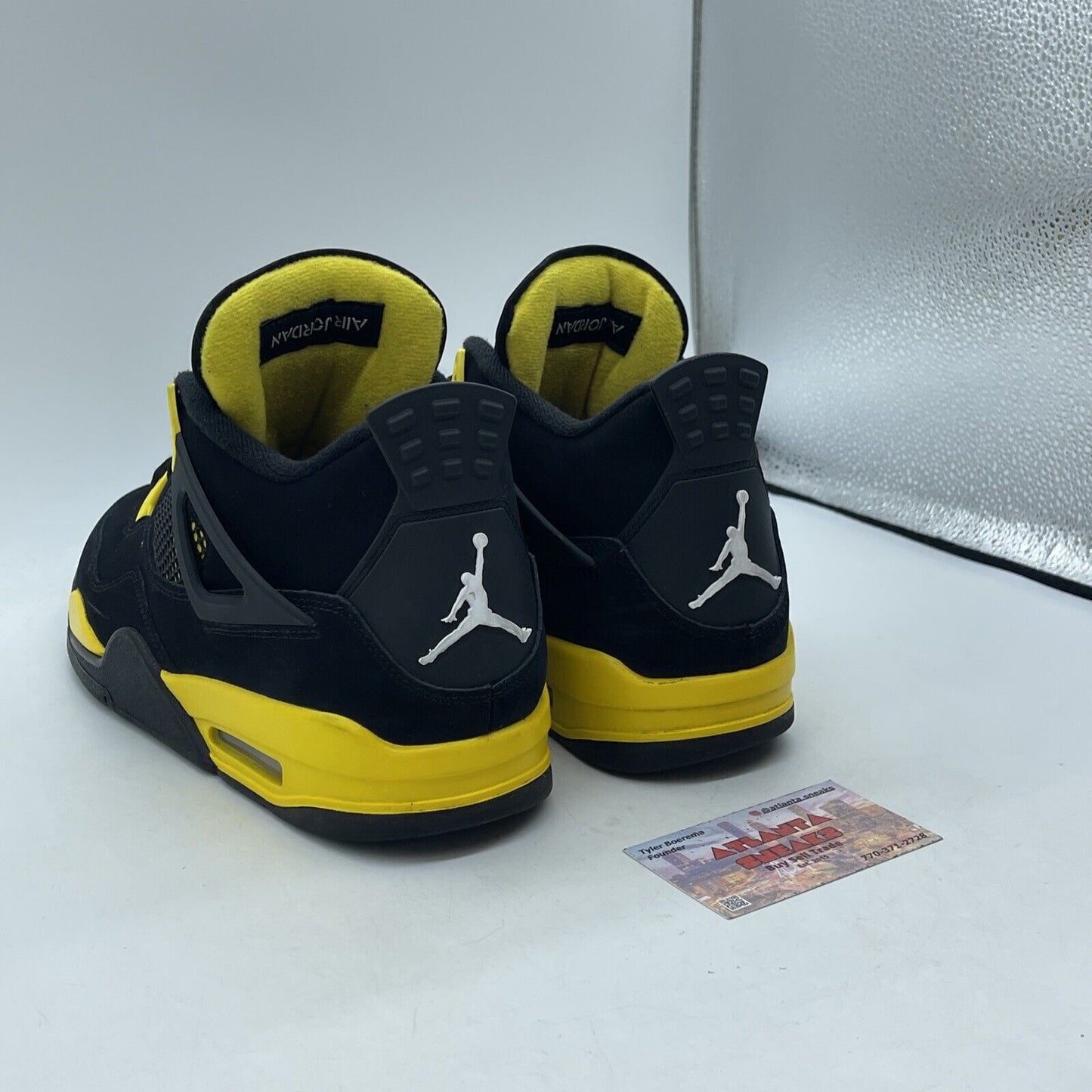 Size 10.5 - Jordan 4 Retro Mid Thunder Yellow Leather Black Suede (DH6927-017)