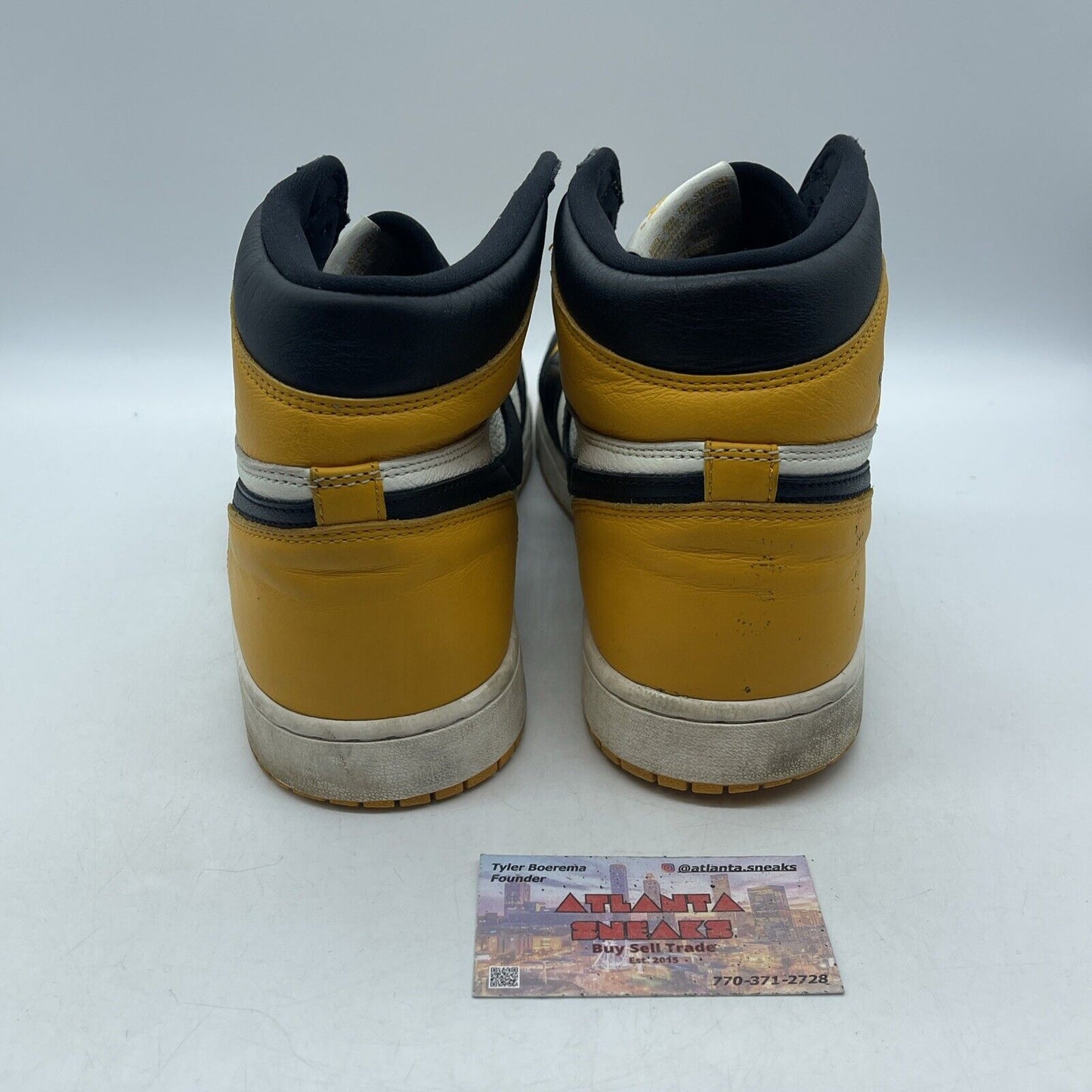 Size 13 - Jordan 1 Retro OG High Yellow Toe Black White Leather (555088-711)