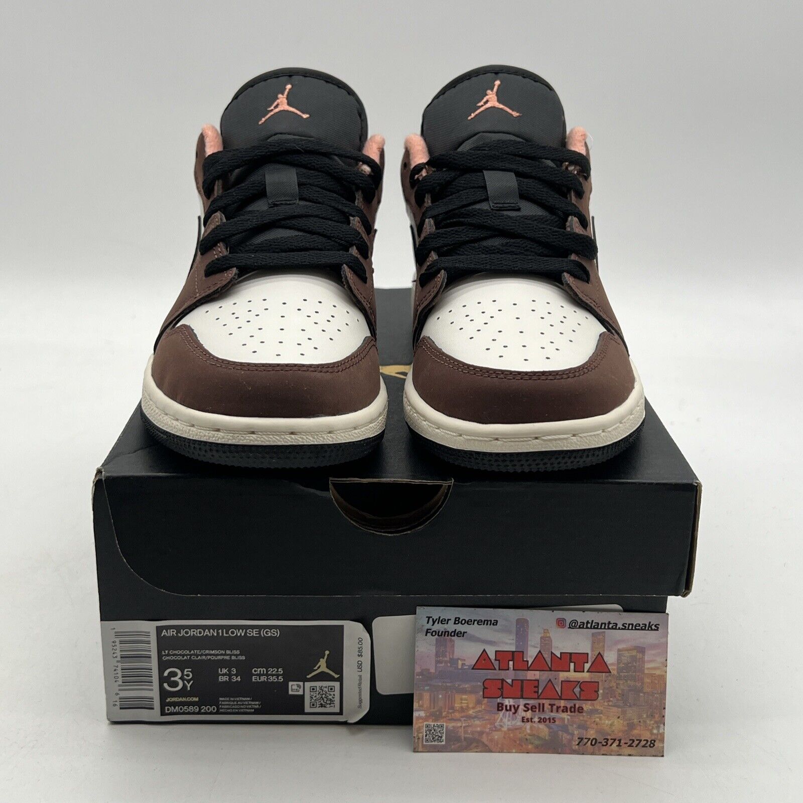 Size 3.5Y - Air Jordan 1 Low Mocha (DM0589-200)