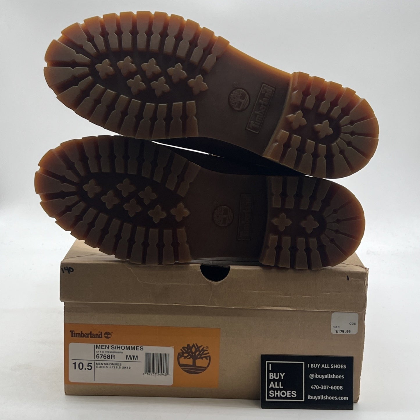 Size 10.5 - Timberland 6 Inch Premium Brown Mens Boot Waterproof Combat (6768R)