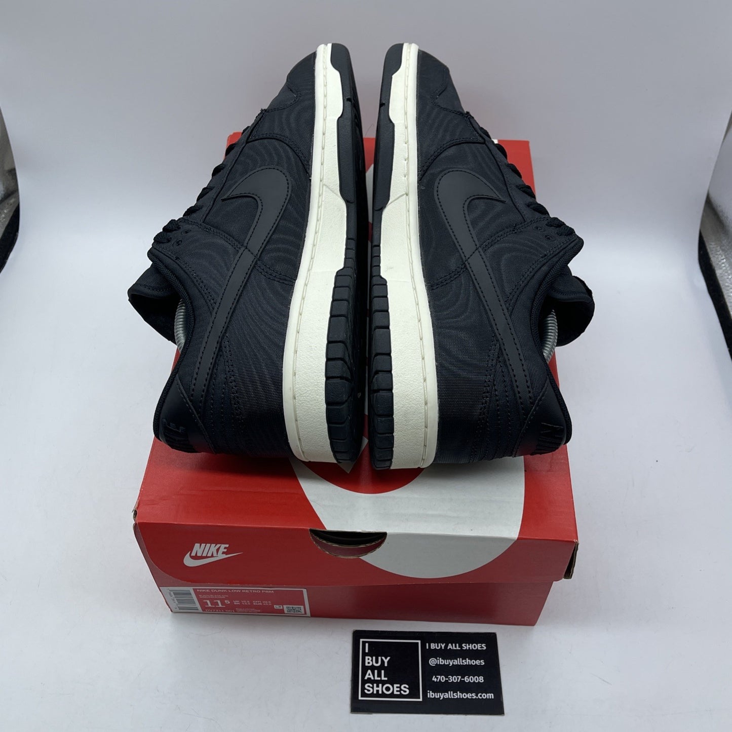 Size 11.5 - Nike Dunk Low Black Canvas Suede Leather (DV7211-001)