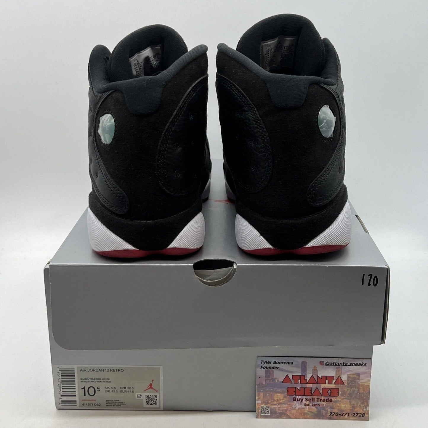Size 10.5 - Jordan 13 Retro Mid Playoff Black Red White (414571-062)