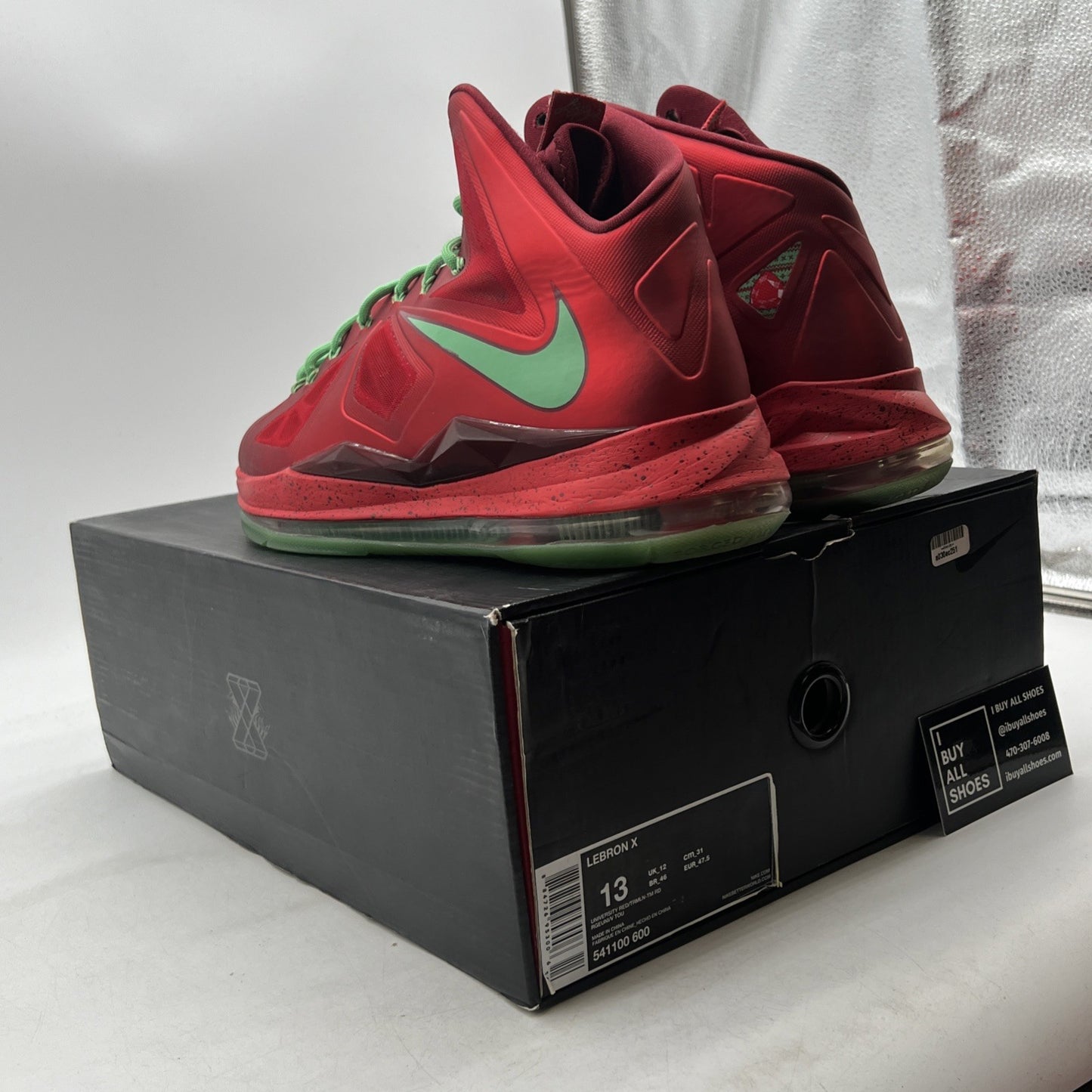 Size 13 - Nike LeBron 10 Christmas (541100-600)