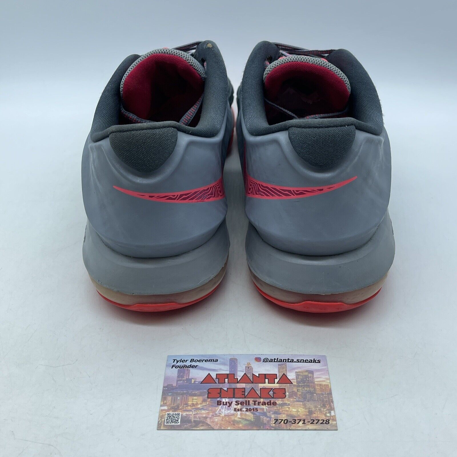 Size 10.5 - Nike KD 7 Calm Before The Storm Grey Pink Suede Leather (653996-060)