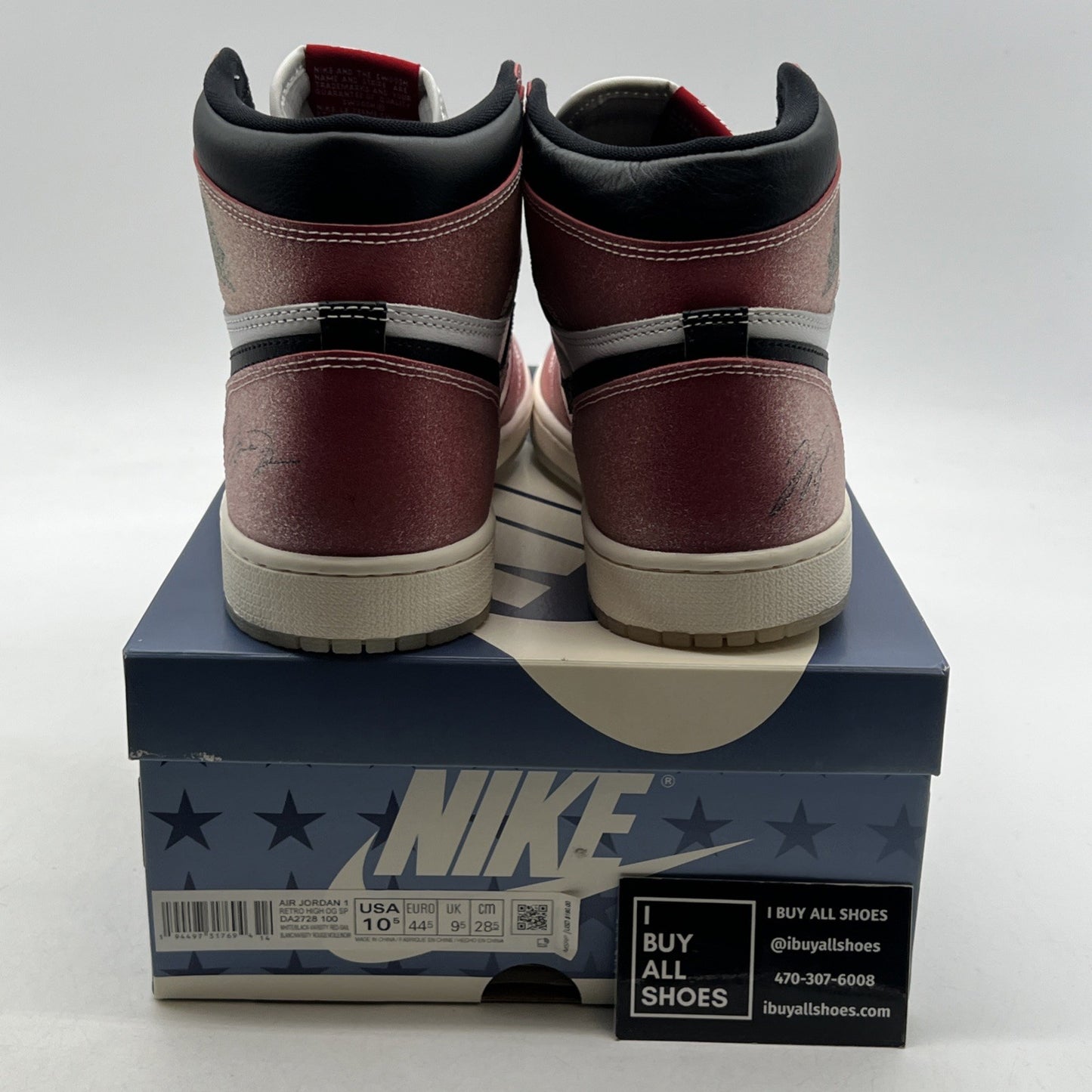 Size 10.5 -Air Jordan 1 Retro High OG SP x Trophy Room Chicago 2020 (DA2728-100)