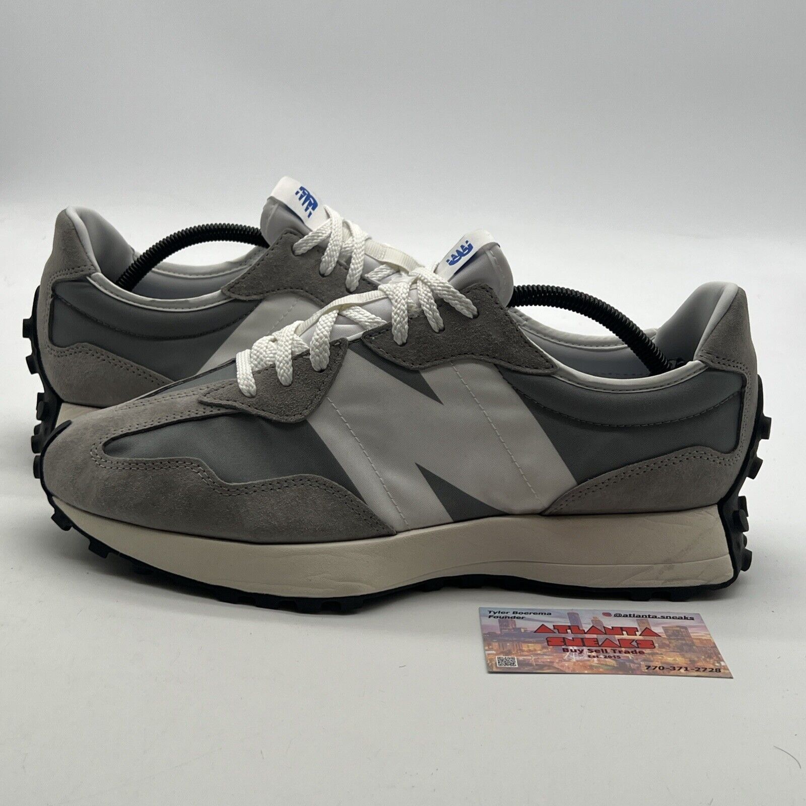 Size 11 - New Balance MS327LAB Men's Gray/White Logo Sneakers