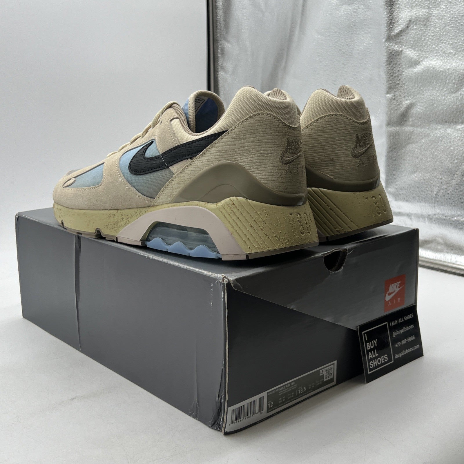 Size 12 - Nike Air Max 180 Light Khaki Psychic Blue (HJ6282-200)