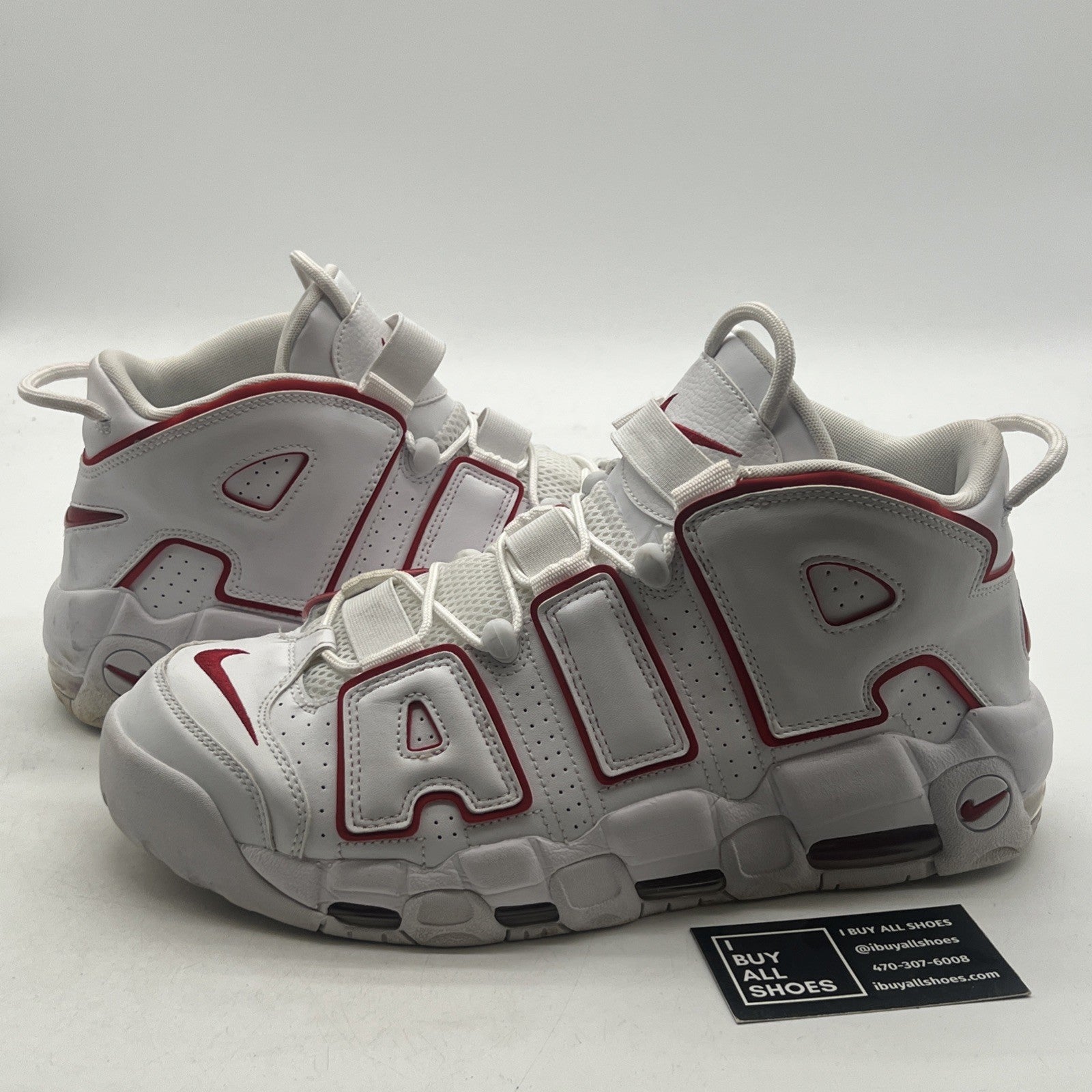 Size 12 - Nike Air More Uptempo White Varsity Red 2018 (921948-102)
