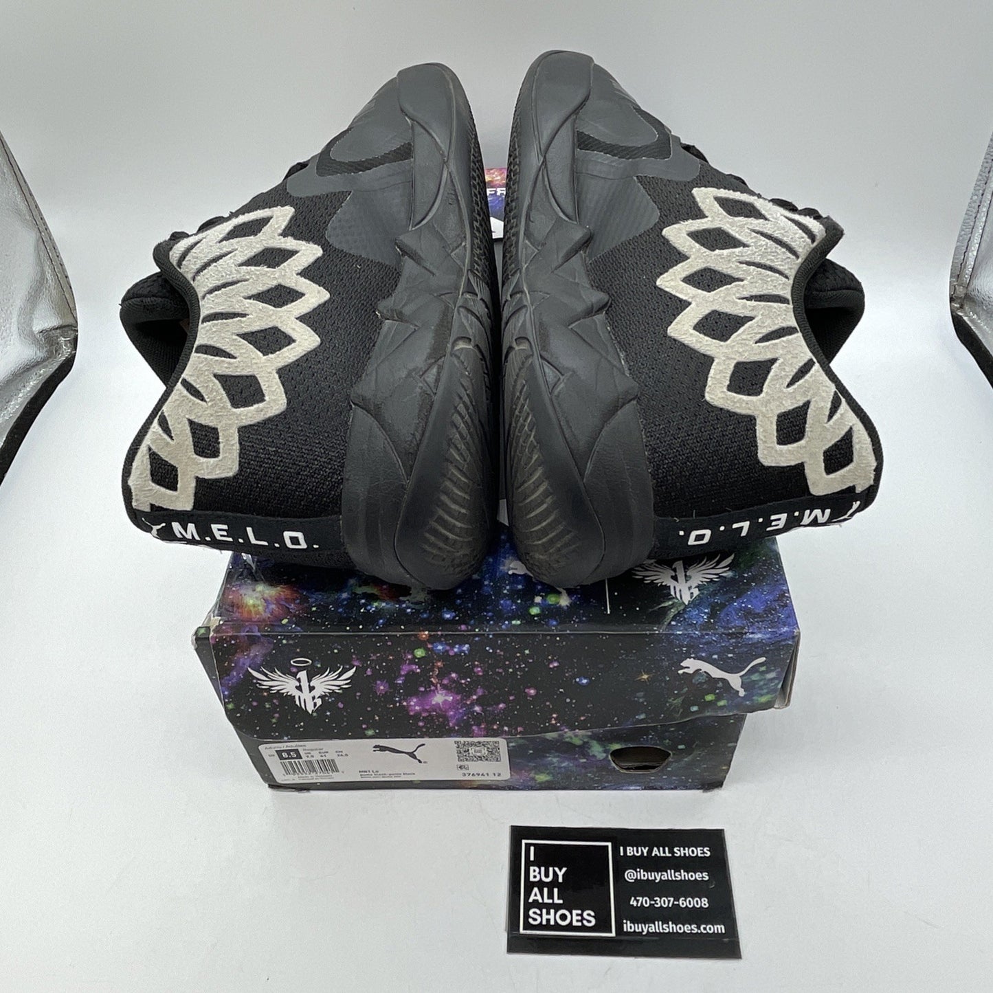Size 8.5 - PUMA MB.01 Lo Team Colors Black Grey Suede Leather (376941-12)