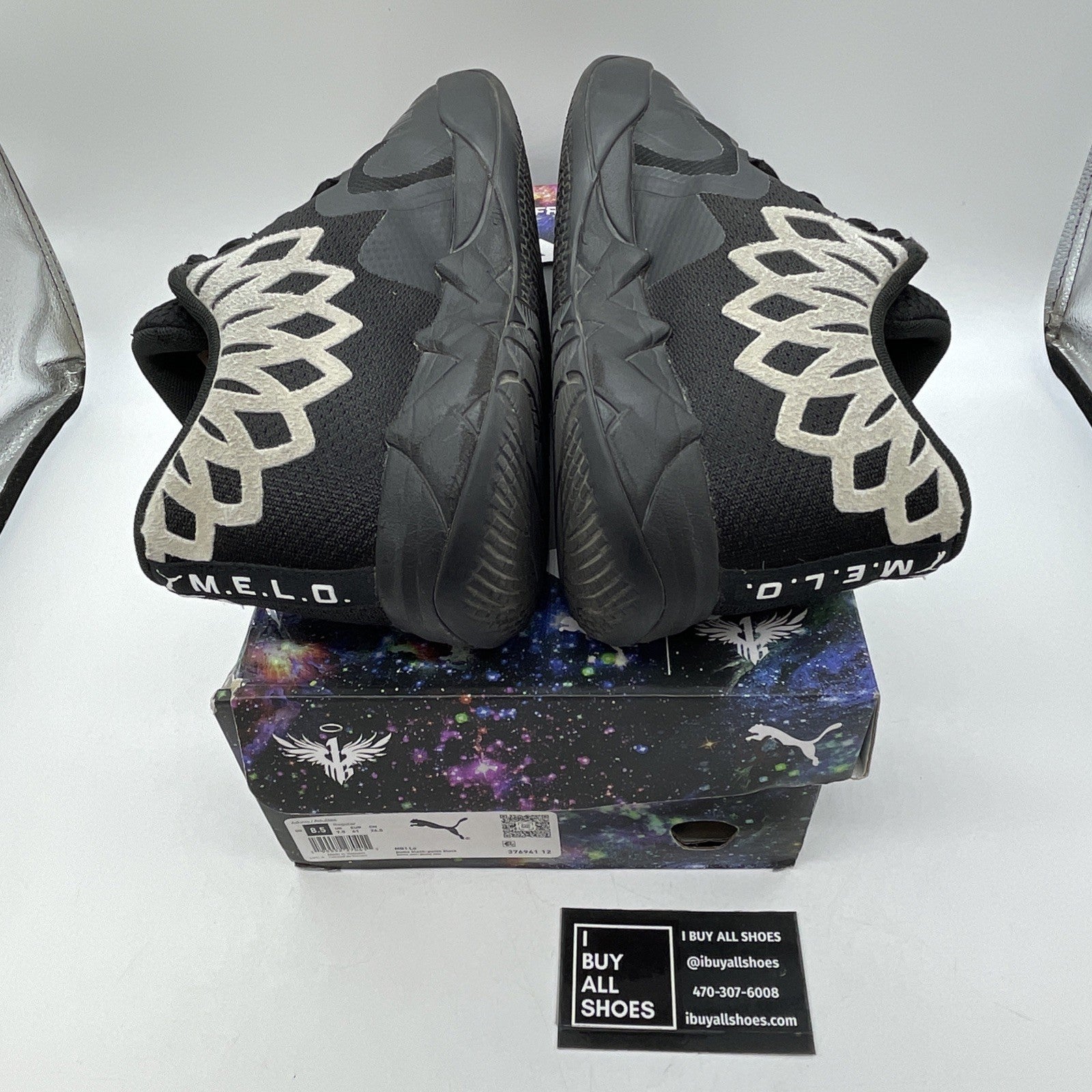 Size 8.5 - PUMA MB.01 Lo Team Colors Black Grey Suede Leather (376941-12)