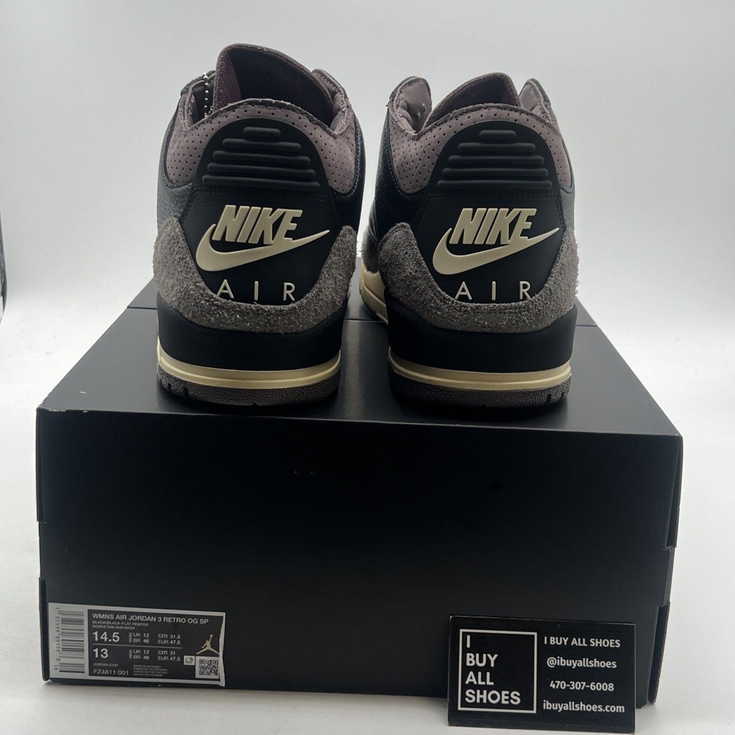 Size 14.5 - A Ma Maniére x Air Jordan 3 Retro While You Were Sleeping W
