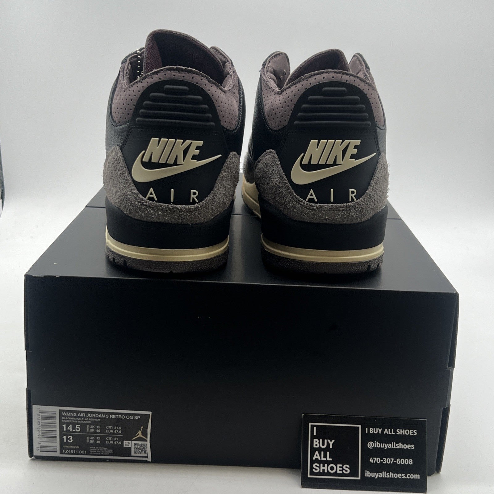Size 14.5 - A Ma Maniére x Air Jordan 3 Retro While You Were Sleeping W