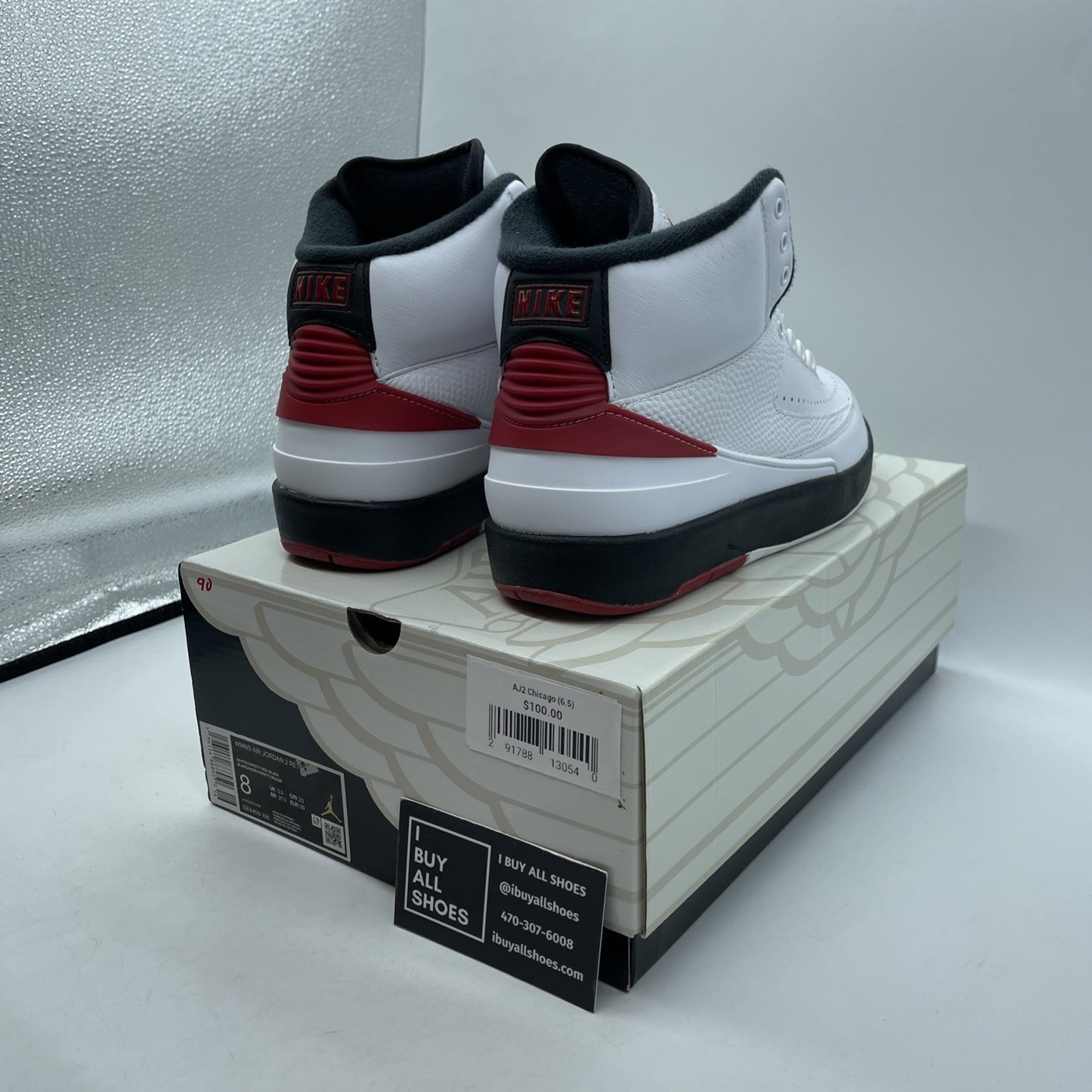 Size 8W - Air Jordan 2 Retro 2022 Chicago White Red Black Leather (DX4400-106)