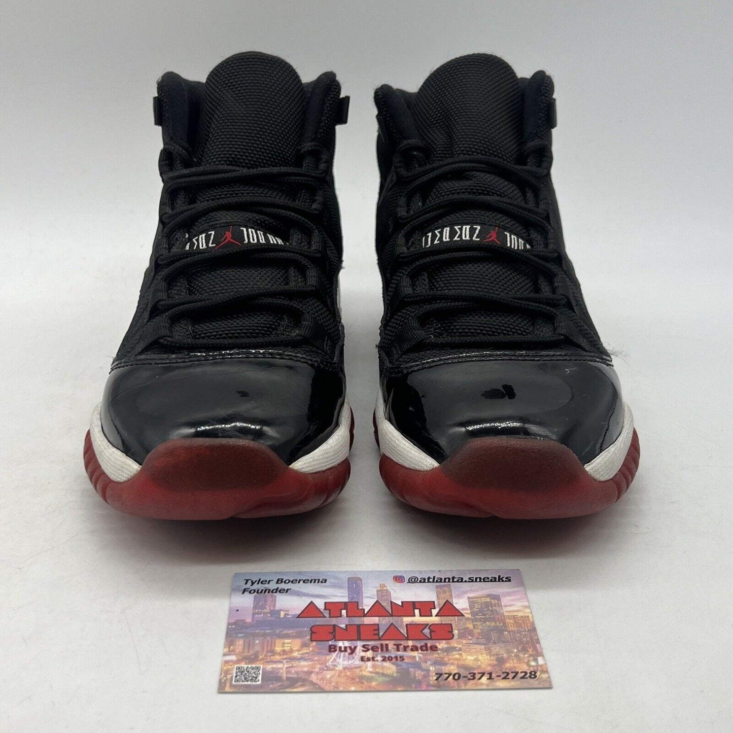 Size 4Y - Jordan 11 Retro Bred 2012 White Red Black (378038-010)