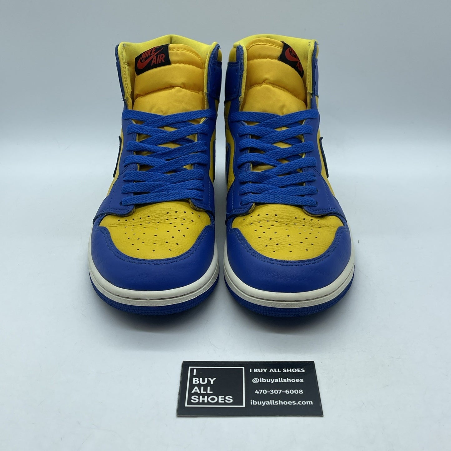 Size 11W - Air Jordan 1 Retro OG High Reverse Laney Yellow Blue (FD2596-700):