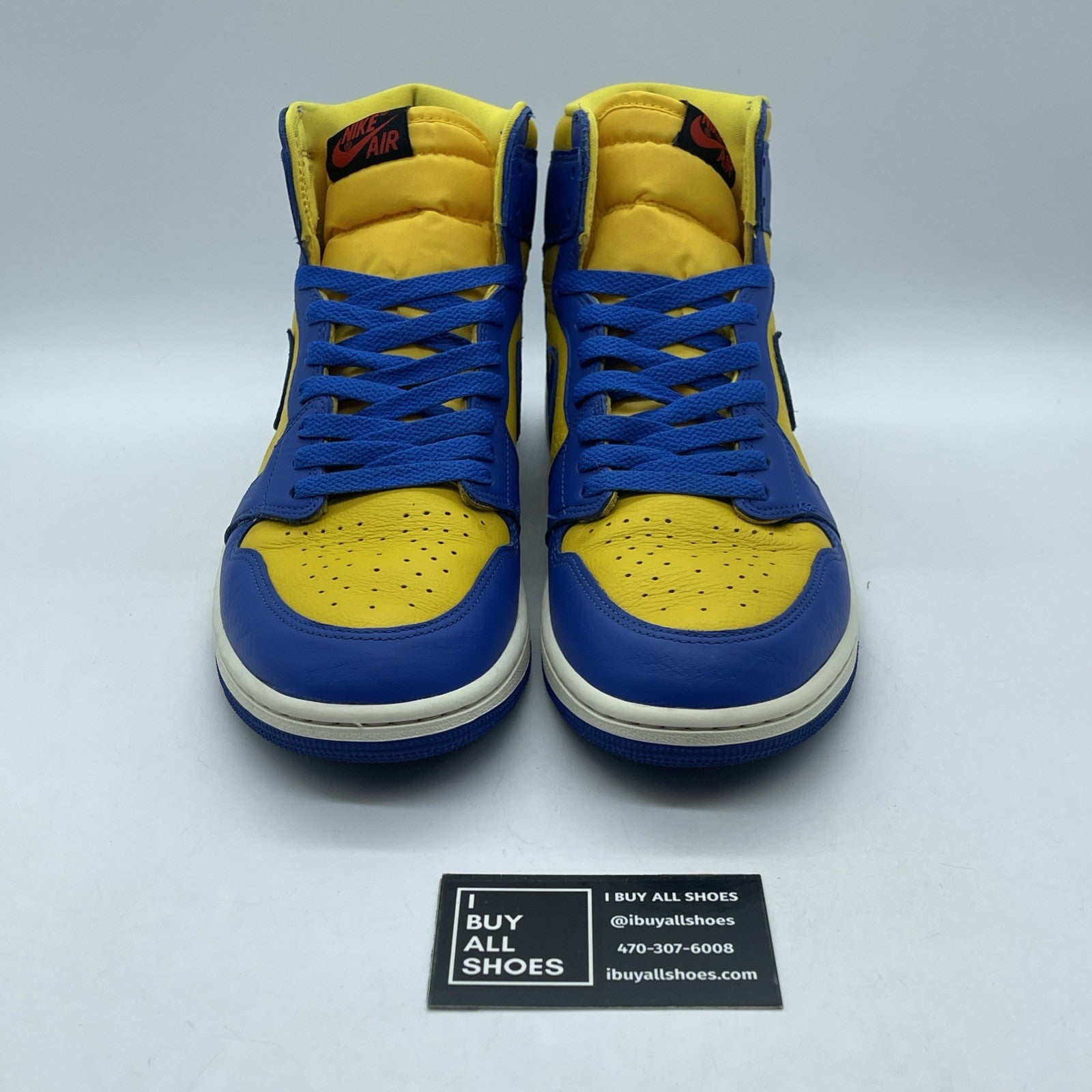 Size 11W - Air Jordan 1 Retro OG High Reverse Laney Yellow Blue (FD2596-700):