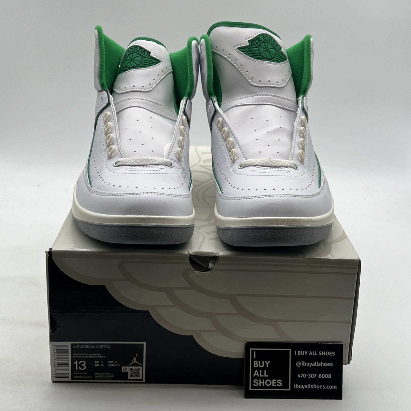 Size 13 - Air Jordan 2 Retro Lucky Green (DR8884-103)
