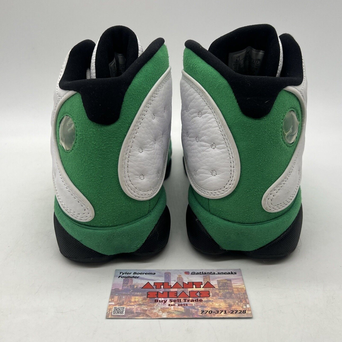 Size 8.5 - Jordan 13 Retro Lucky Green 2020 - White Green Leather (DB6537-113)