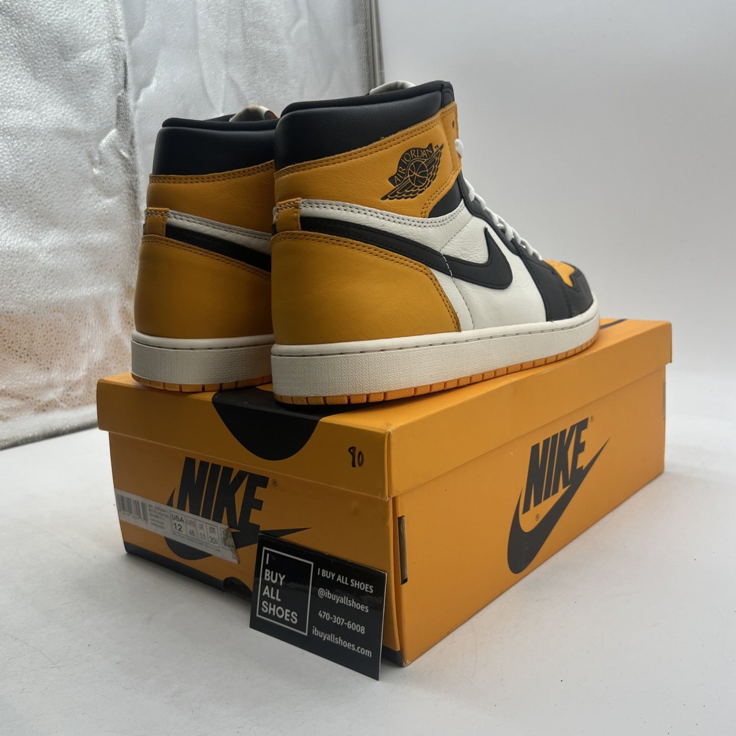 Size 12 - Air Jordan 1 Retro OG High Yellow Toe (555088-711)