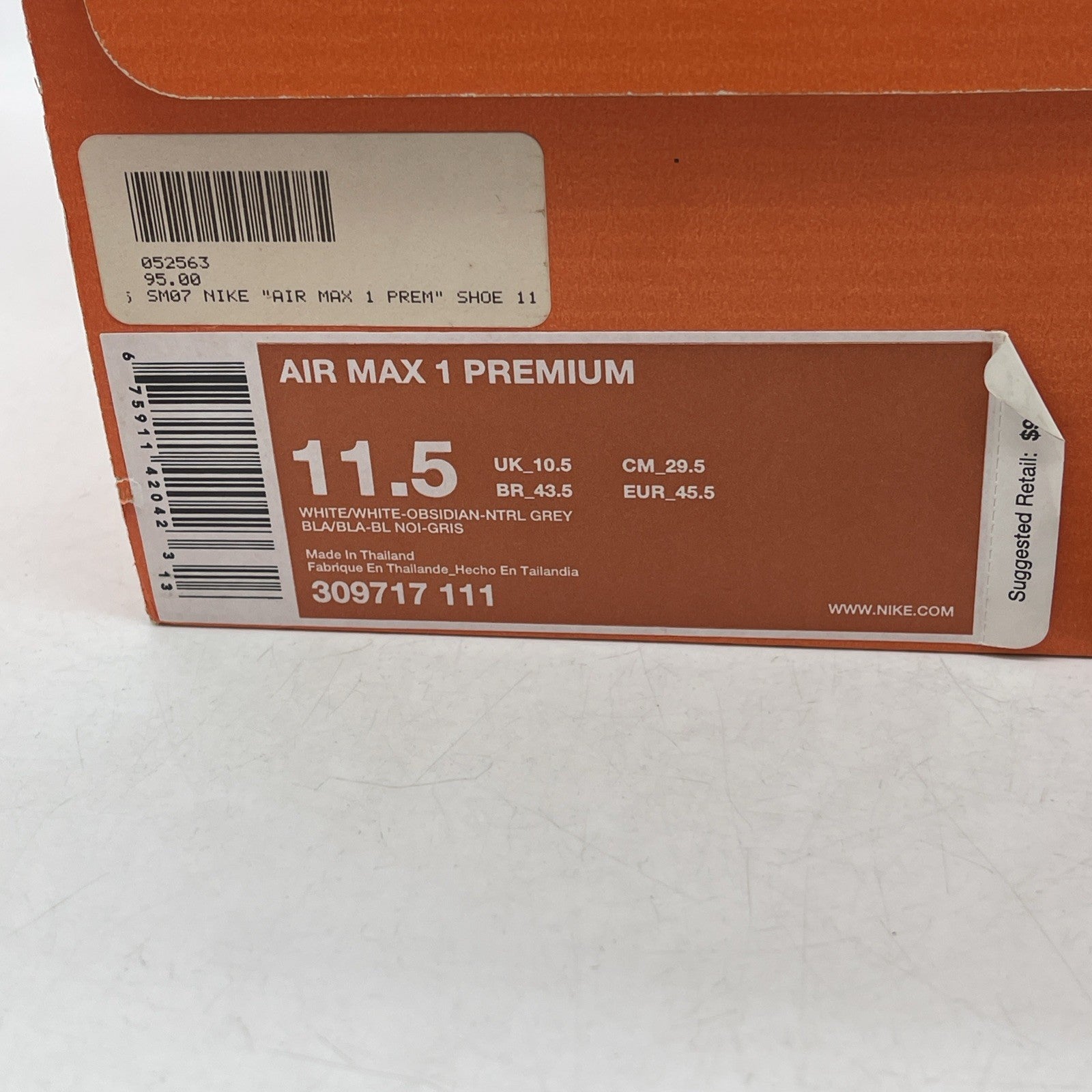 Size 11.5 - Nike Air Max 1 Premium Polka Dot ()309717-111)