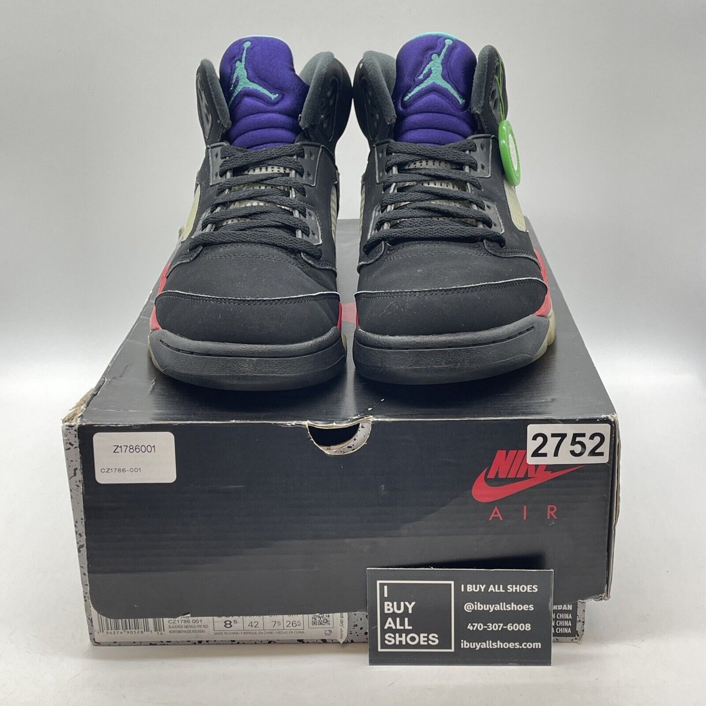 Size 8.5 - Jordan 5 Retro Top 3 Black Red Purple White Blue Suede (CZ1786-001)