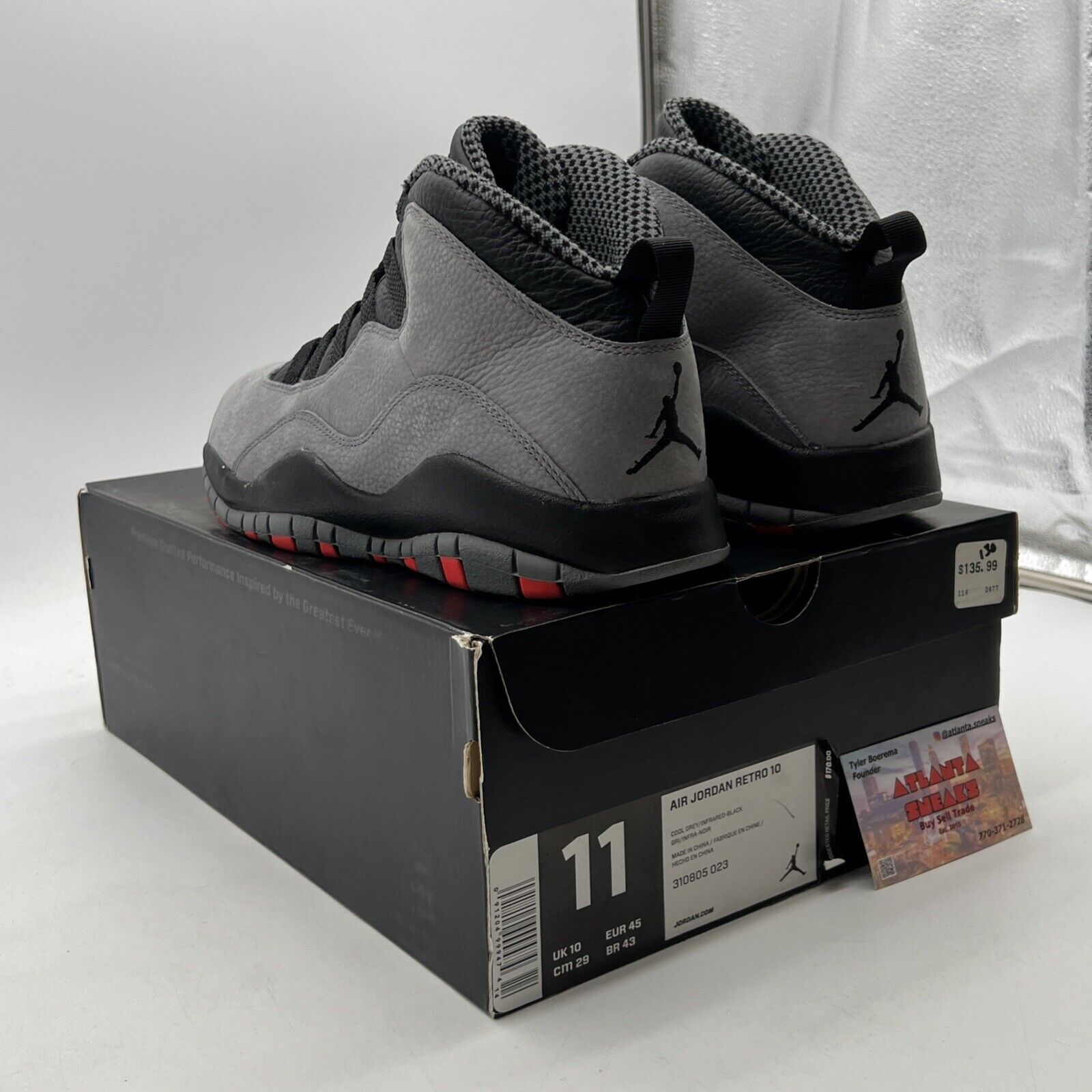 Size 11 - Air Jordan 10 Retro Cool Grey (310805-023)