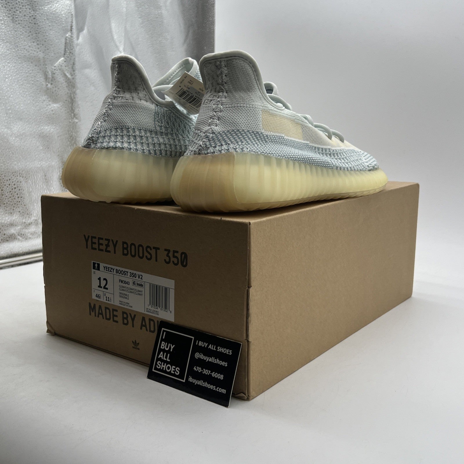 Size 12 - Adidas Yeezy Boost 350 V2 Cloud White Non-Reflective (FW3043)